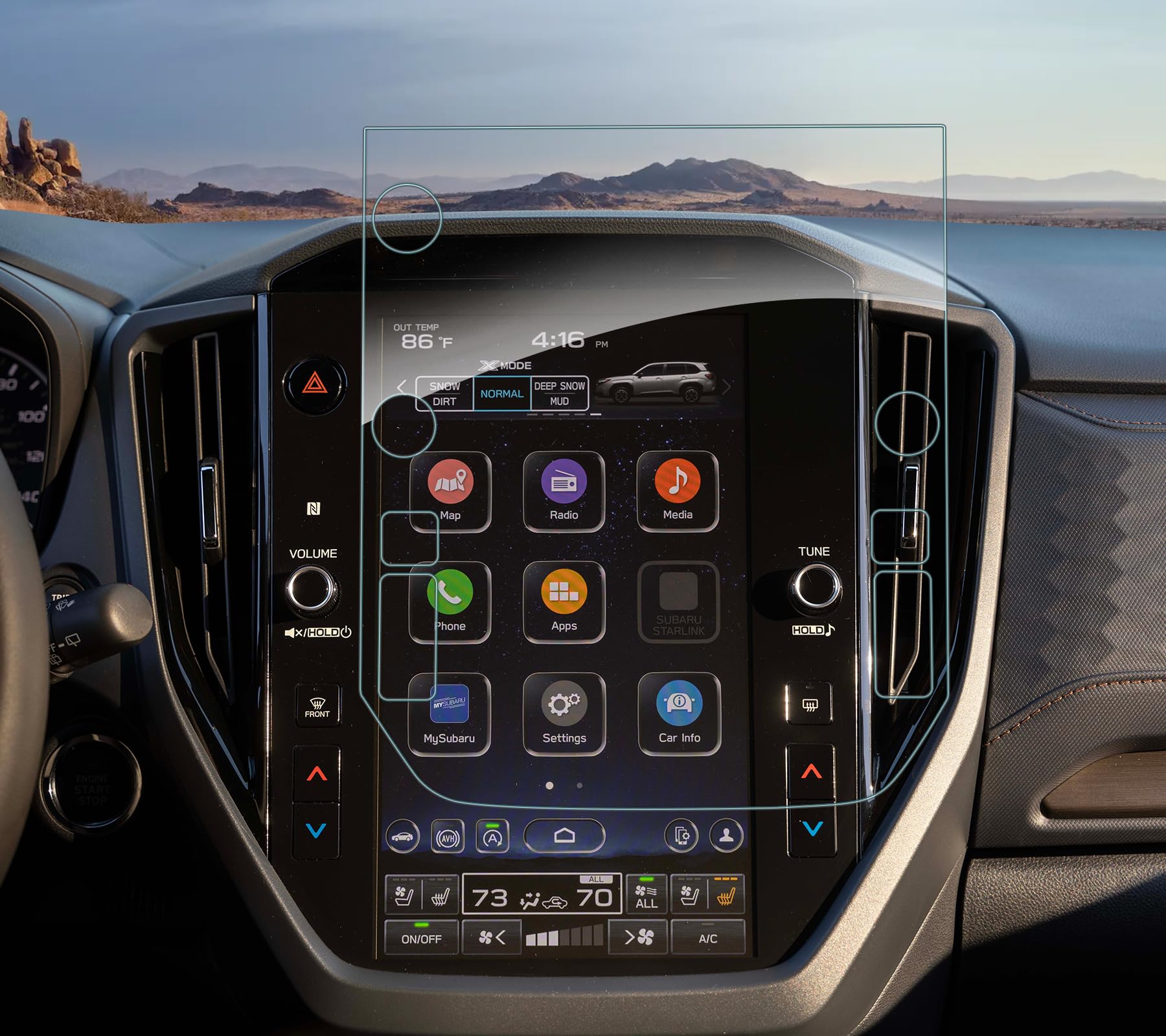 Shaohao For 2025 Subaru Forester Screen Protector Compatible With Subaru Forester Accessories 2025 Forester (Premium, Sport, Limited, Touring) 11.6 Inch Multimedia Touchscreen 9H Glass Anti Scratch