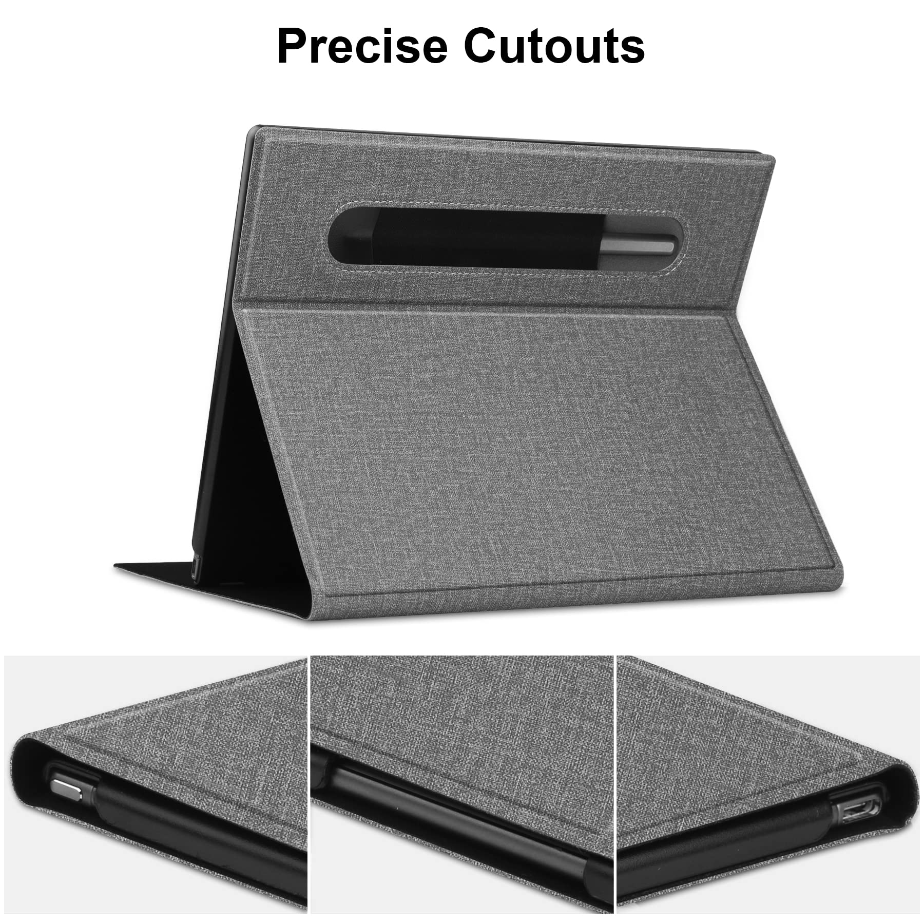 Kuroko Slim Lightweight Book Folios Case Cover For Remarkable 2 10.3 Inch Digital Paper(2020 Released) Lightgrey