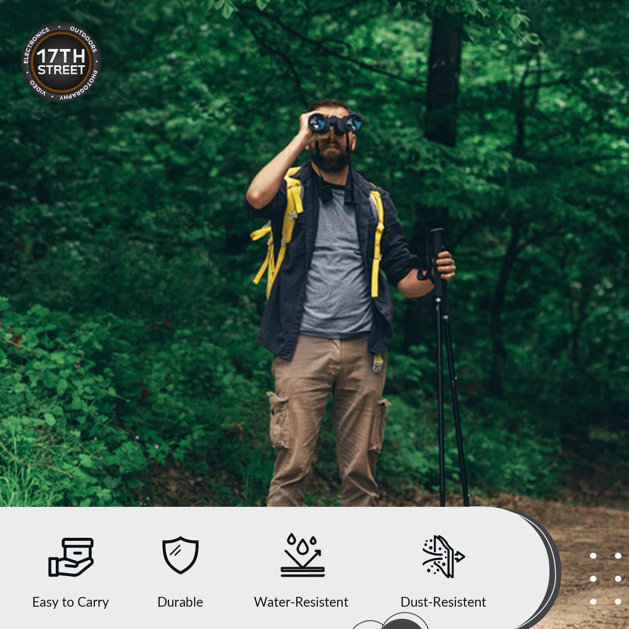 Nikon Prostaff P3 10X42 Waterproof Binocular For Adults | Small & Compact Travel Binoculars For Bird Watching | Lens Pen Cleanin