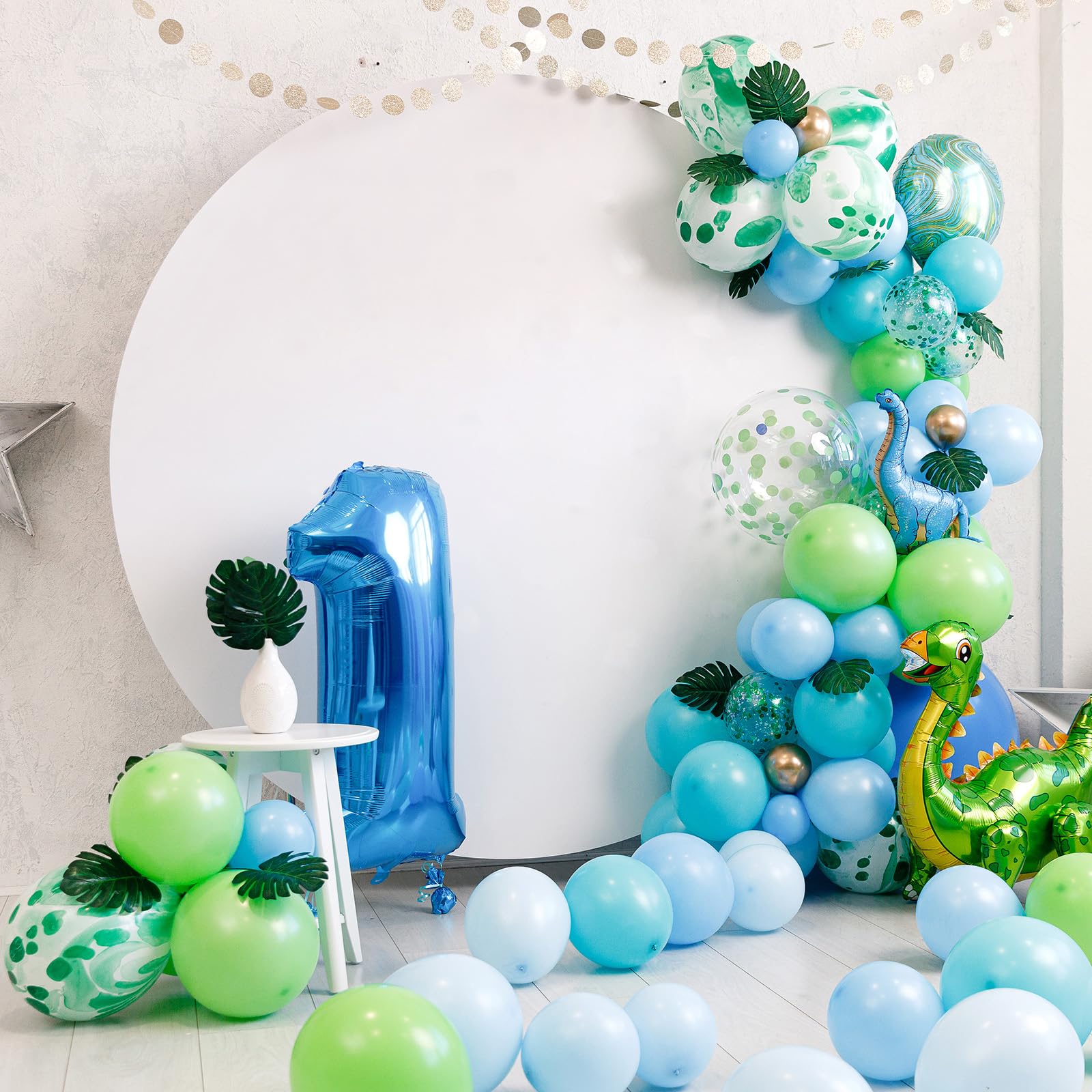 7.5X7.5Ft White Round Backdrop Cover White Circle Backdrop Cover Round Fabric Photo Background For Photography Party Birthday We