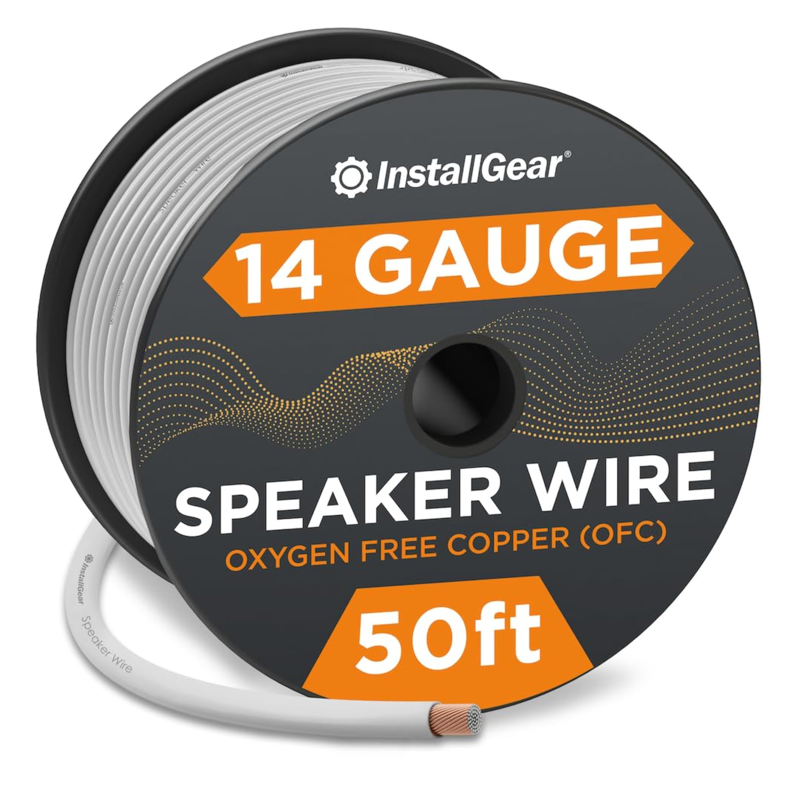 Installgear 14 Gauge Tinned Ofc Heavy Duty Boat Marine Speaker Wire, 50 Feet | White Speaker Cable | Ofc Speaker Wire 14 Gauge |