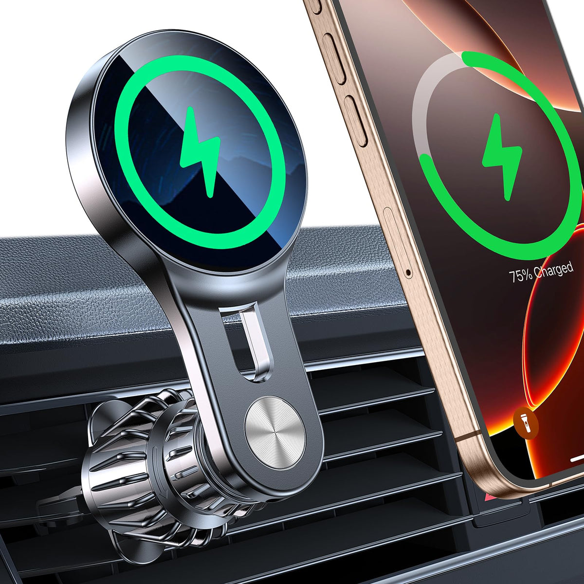 For 15W Magsafe Car Mount Charger?Stronger Magnets?For Iphone 16 Wireless Car Charger Magnetic Car Phone Holder Mount, Car Phone