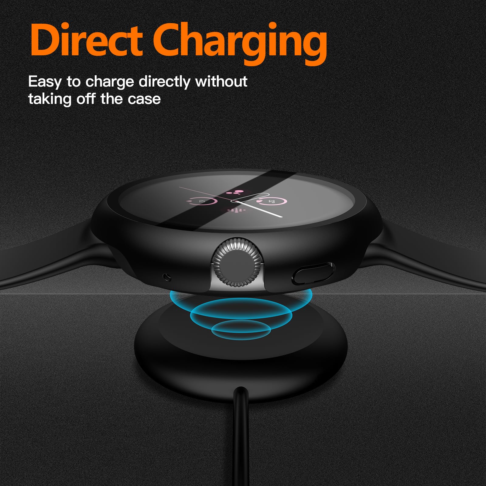 Misxi 2 Pack Hard Pc Screen Protector Case Compatible With Google Pixel Watch 3 (2024) 41Mm, Easy Installation Lightweight Ultra