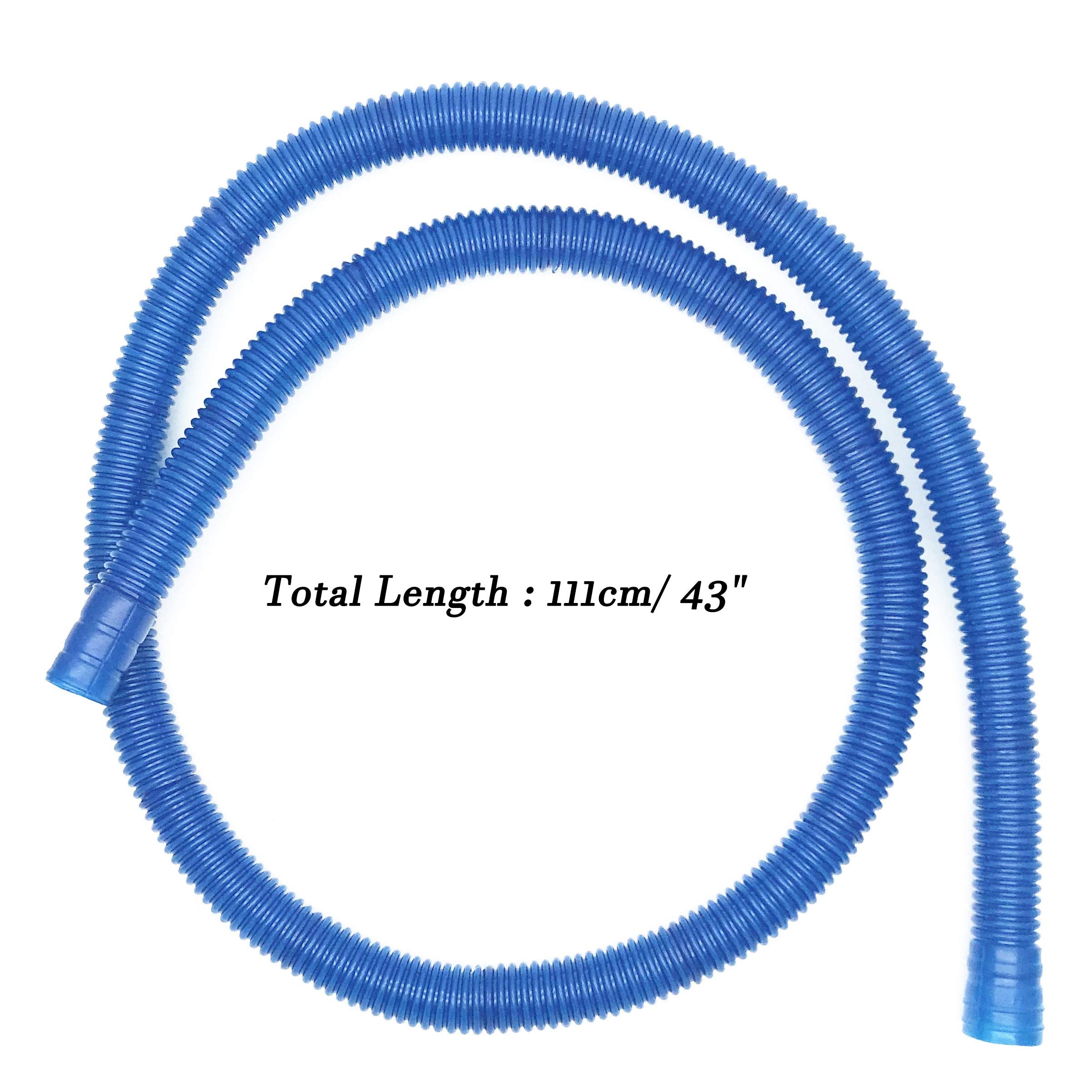 Xmhf Flexible Air Conditioner Drain Hose Water Pipe 111Cm 3Pcs Blue