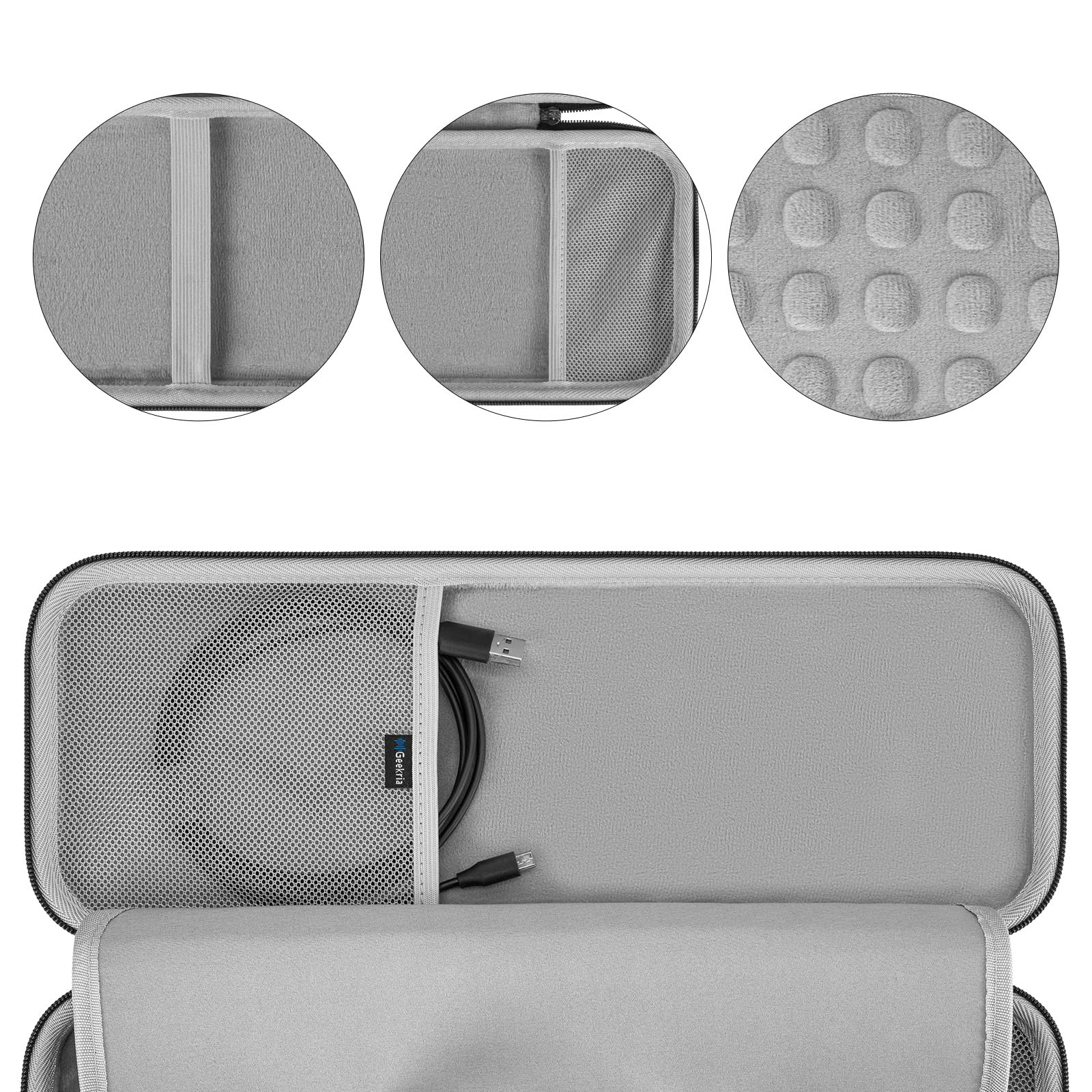 Geekria K380 Keyboard + M350 Mouse Combo Carrying Case, Protective Travel Bag For Small Compact Keyboard, Compatible With Logite