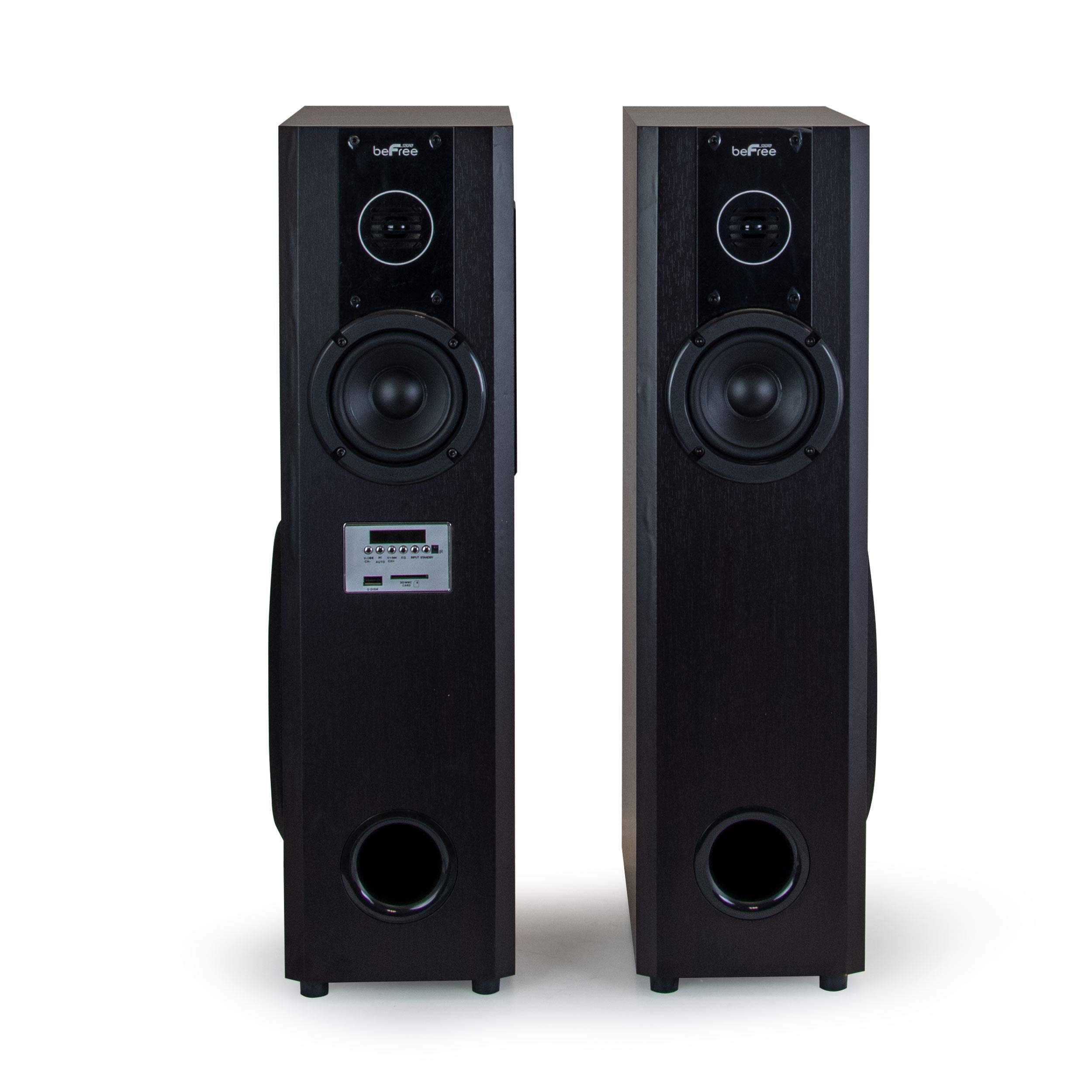 Befree Sound 2.1 Channel Bluetoothpowered Black Tower Speakers With Optical Input