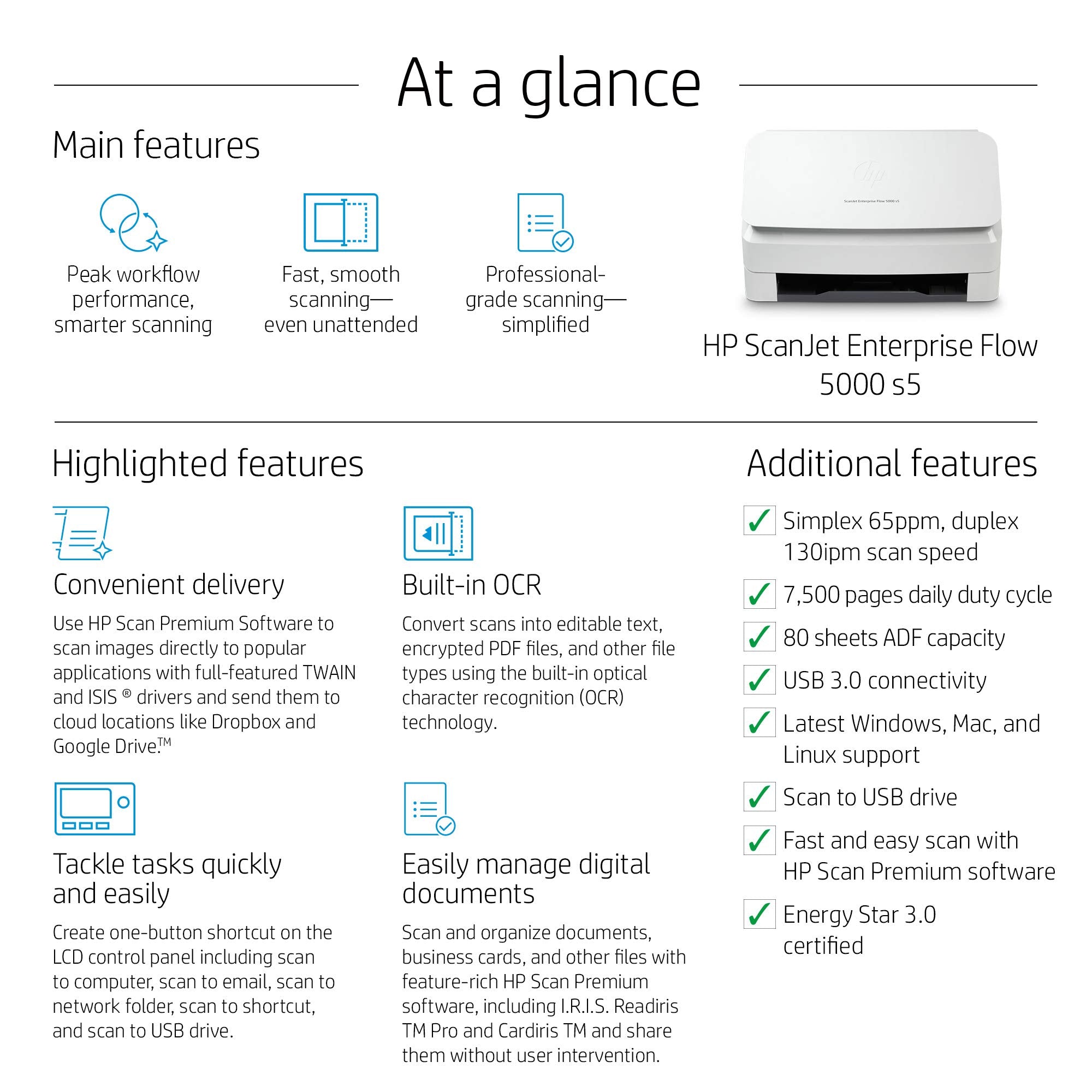 HP ScanJet Enterprise Flow 5000 s5 (6FW09A)
