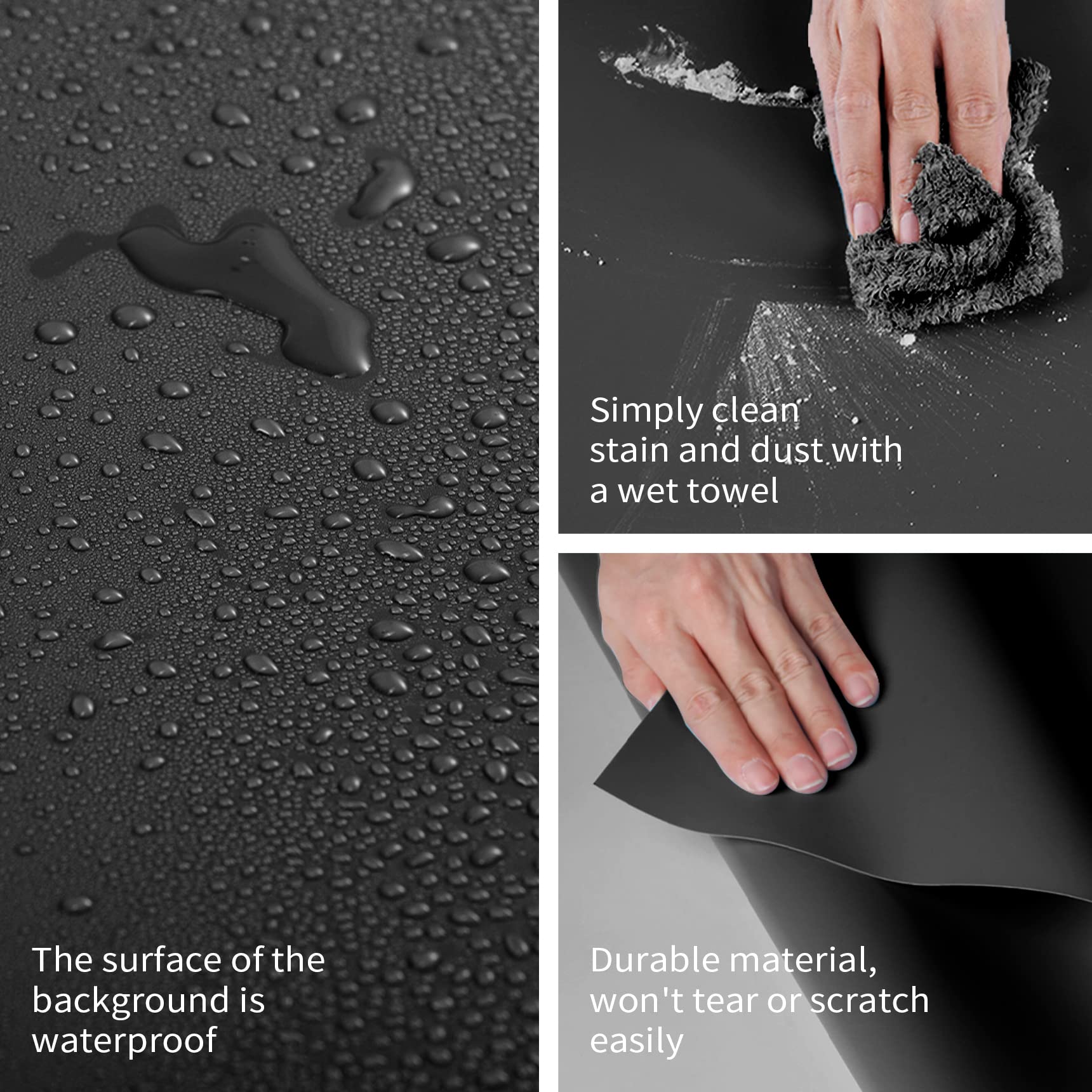 Meking 31X59Inch (80X150Cm) Photography Pvc Backdrop Background Matte Vincly Seamless Backdrop Kit For Studio Video Product Shoo