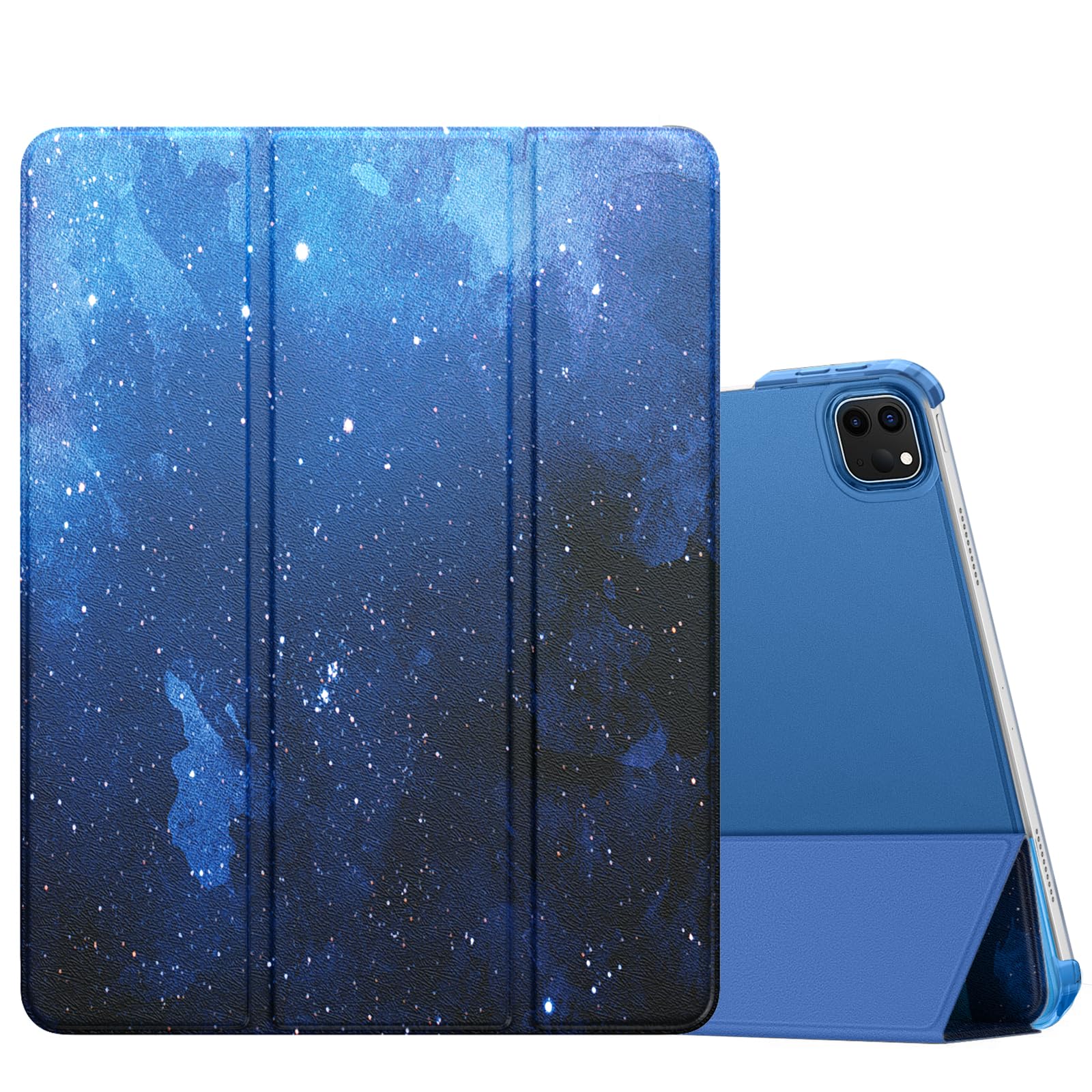 Moko For Ipad Air 13 Inch M2 Case 2024/ Ipad Pro 12.9 Case (6Th/5Th Gen 2022/2021), Slim Smart Shell Translucent Frosted Hard Pc