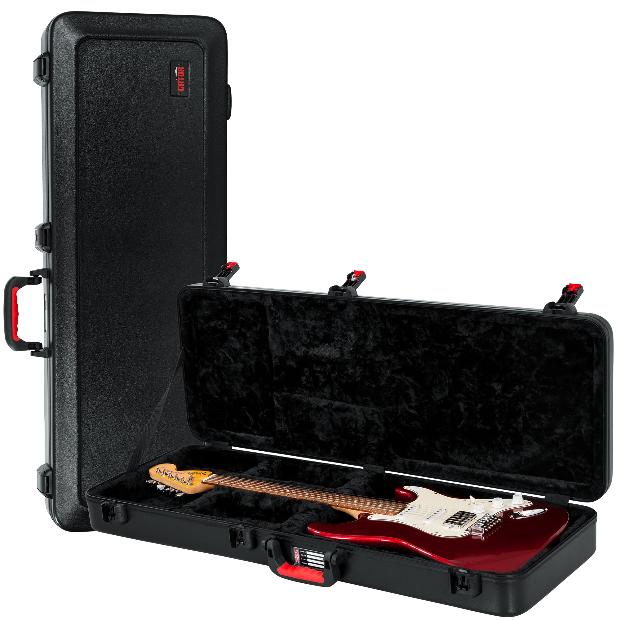 Gator Cases Molded Flight Case for Strat/Tele Style Electric Guitars with TSA Approved Locking Latch, (GTSA-GTRELEC)
