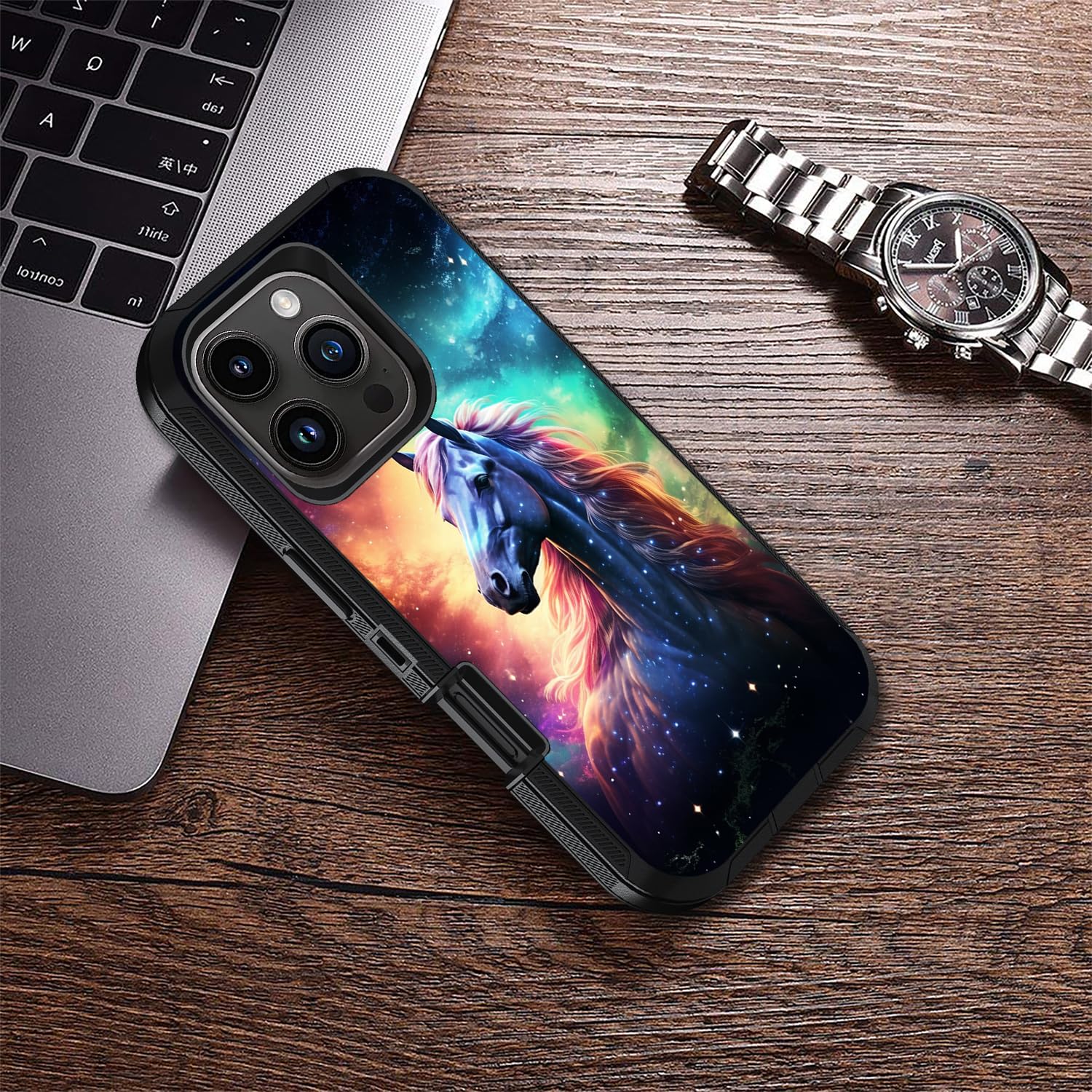 Fqtbceari Designed For Iphone 16 Pro Max Case, Military Grade Heavy Duty 3-Layer Shockproof Drop Full-Body Protective Phone Cove