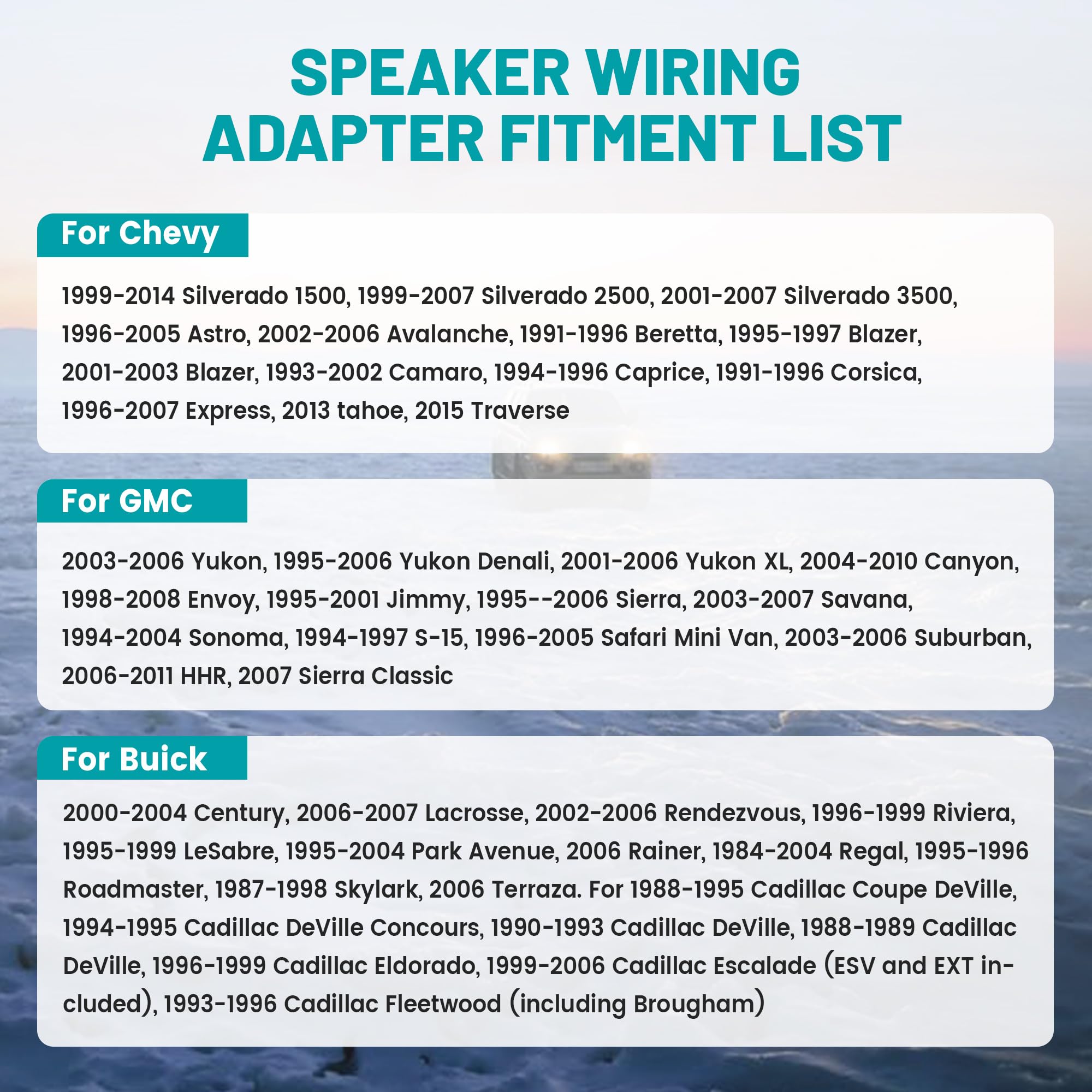 Nuith Front Rear Door Speaker Wiring Harness For Selected 1993 2008 Gmc 1994 2014 Chevy 1984 2004 Buick Vehicles Install Afterma