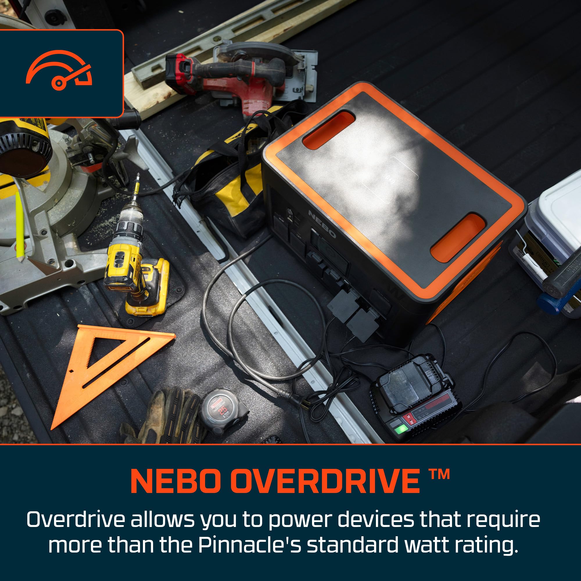 Nebo Pinnacle 1600 W Power Station | 1228.8Wh Capacity, Portable Uninterruptible Power Supply For Emergencies, Lifepo4 Battery,