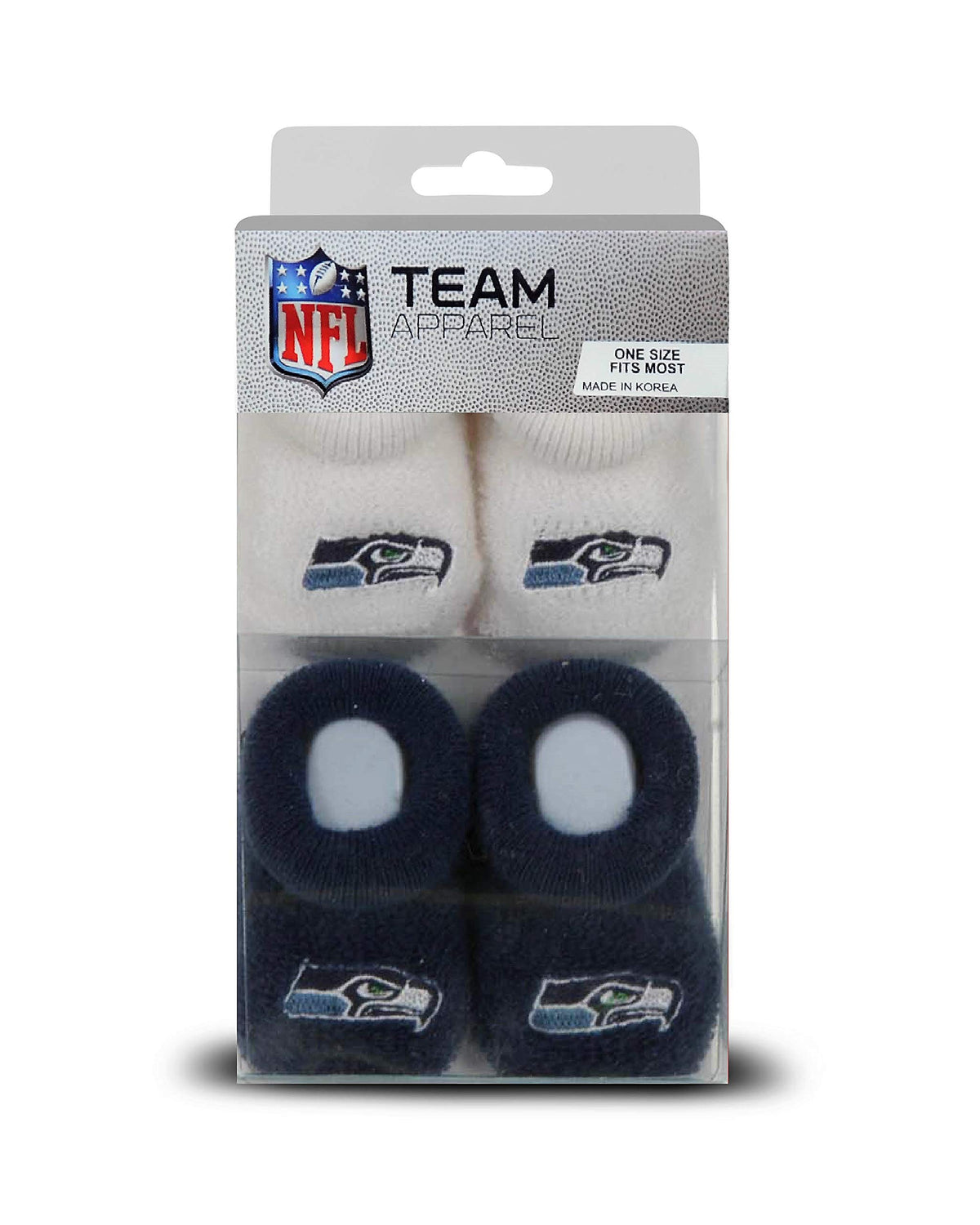 Fbf Originals   Infant Bootie Socks 0 12 Months   2 Pack (Seattle Seahawks)