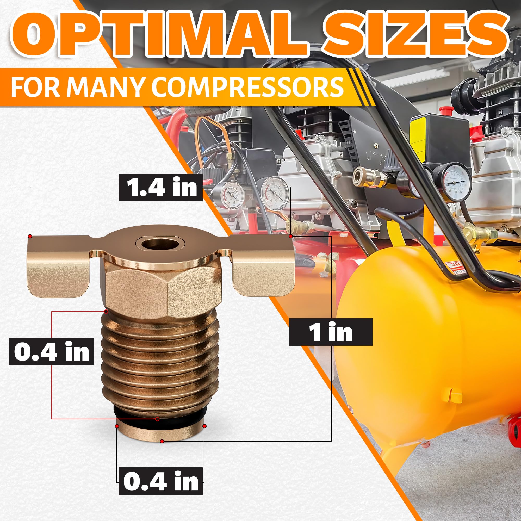 1/4 Air Valve Air Compressor Drain Valve   High Flow Air Fittings Portable Air Tank Valve Air Compressor Parts Water Line Adapte