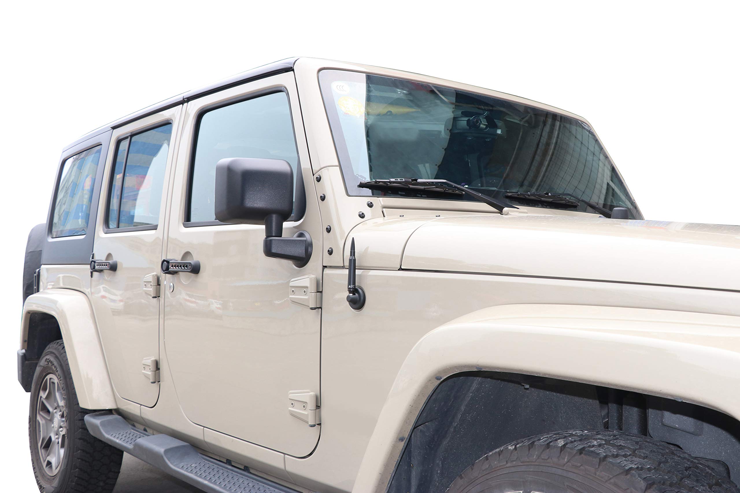 5.7'' Black Antenna Heavy Gauge Billet Aluminum Aerial Replacement Compatible With For Jeep Wrangler Jk Jl Tj Gladiator Jt 1997