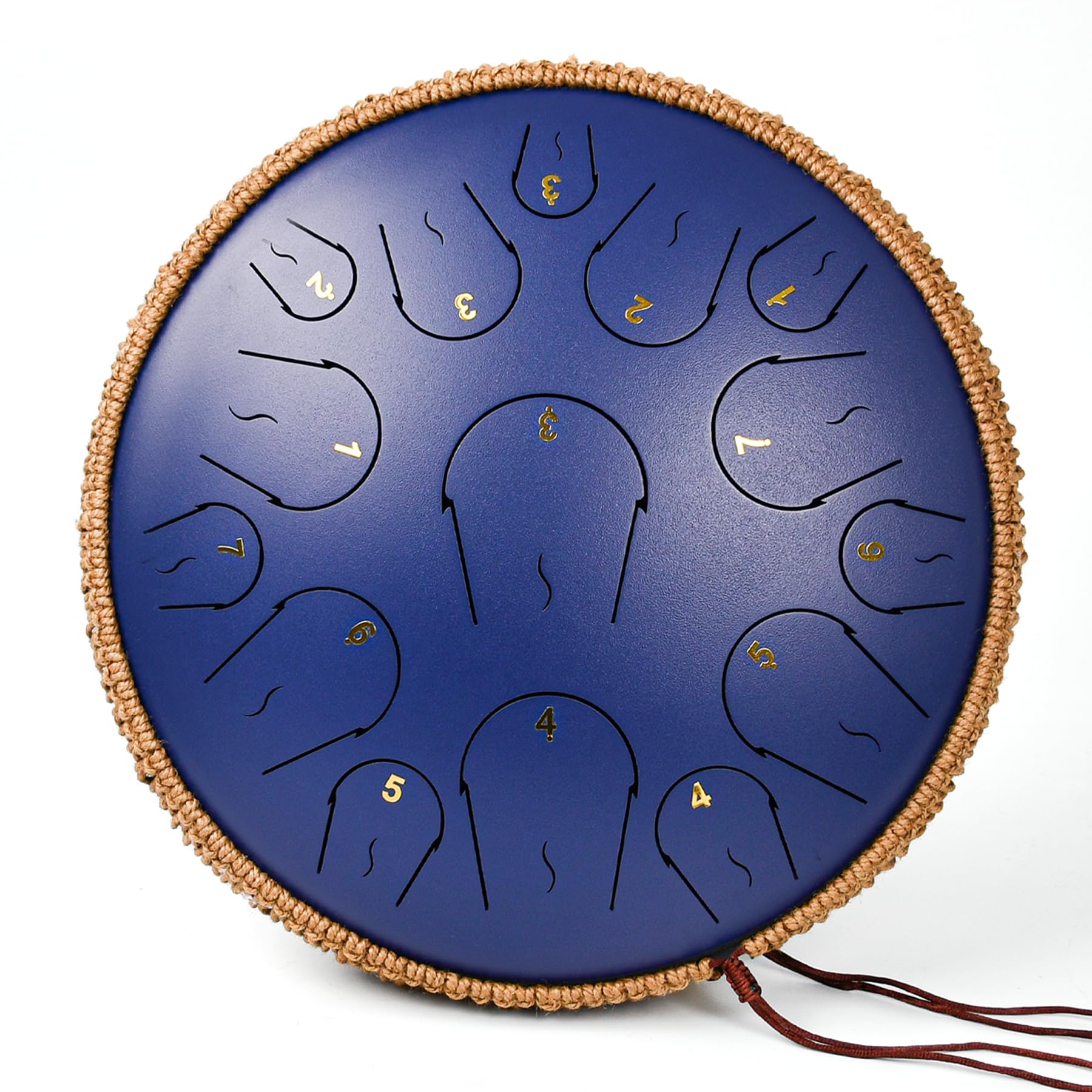 Steel Tongue Drum   14 Inches 15 Notes Tongue Drum   Hand Pan Drum With Music Book, Handpan Drum Mallets And Carry Bag, C Major