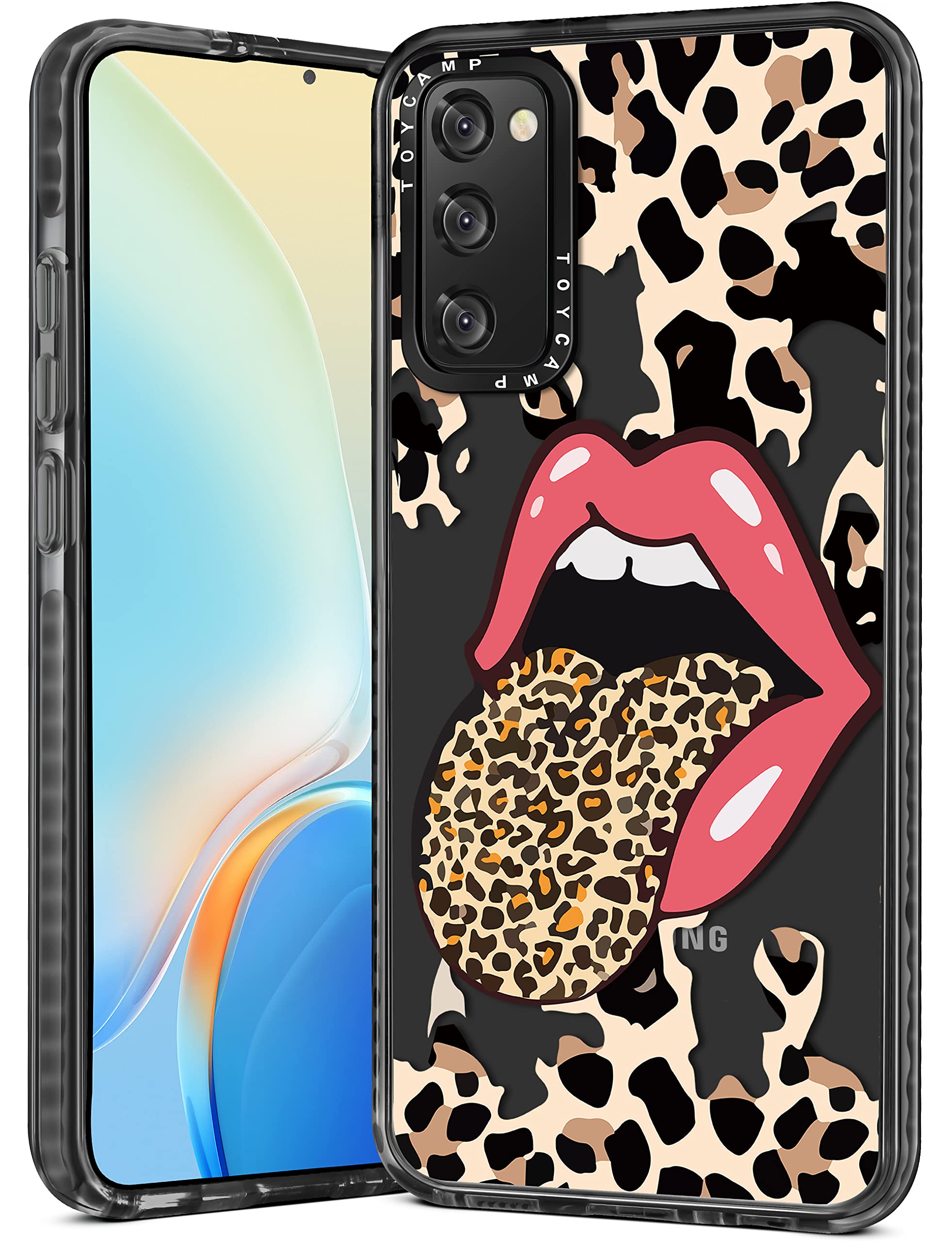 Toycamp For Samsung Galaxy S20 Fe 5G/S20 Fe Case For Women, Leopard Funny Cute Lip Girly Print Design For Girls Teens Case, (6.5