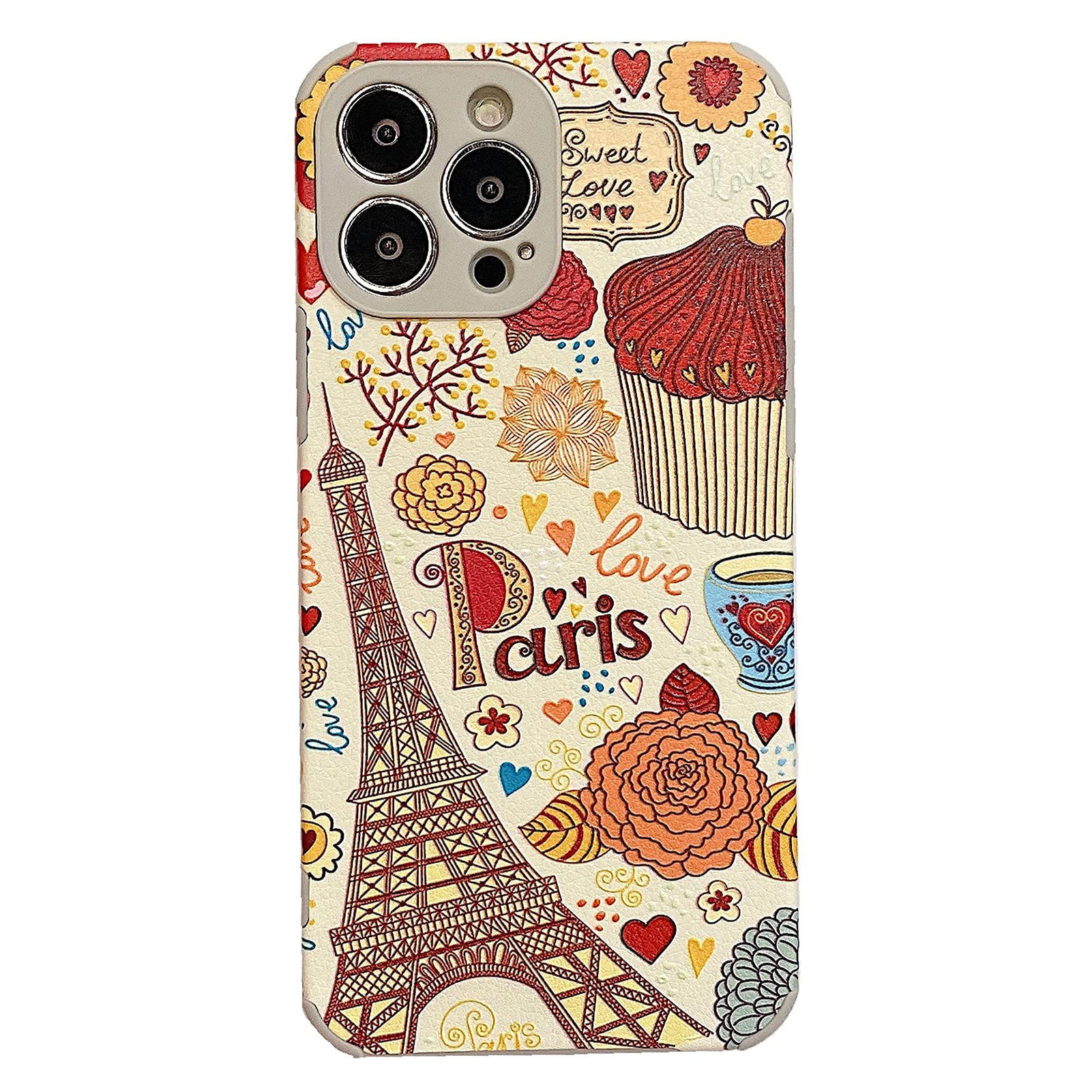 Yonds Queen For Iphone 12 Pro Cute Case , Cartoon Creative Cool Paris Design Golden Stylish Soft Silicone Bumper Anti Slip Shock