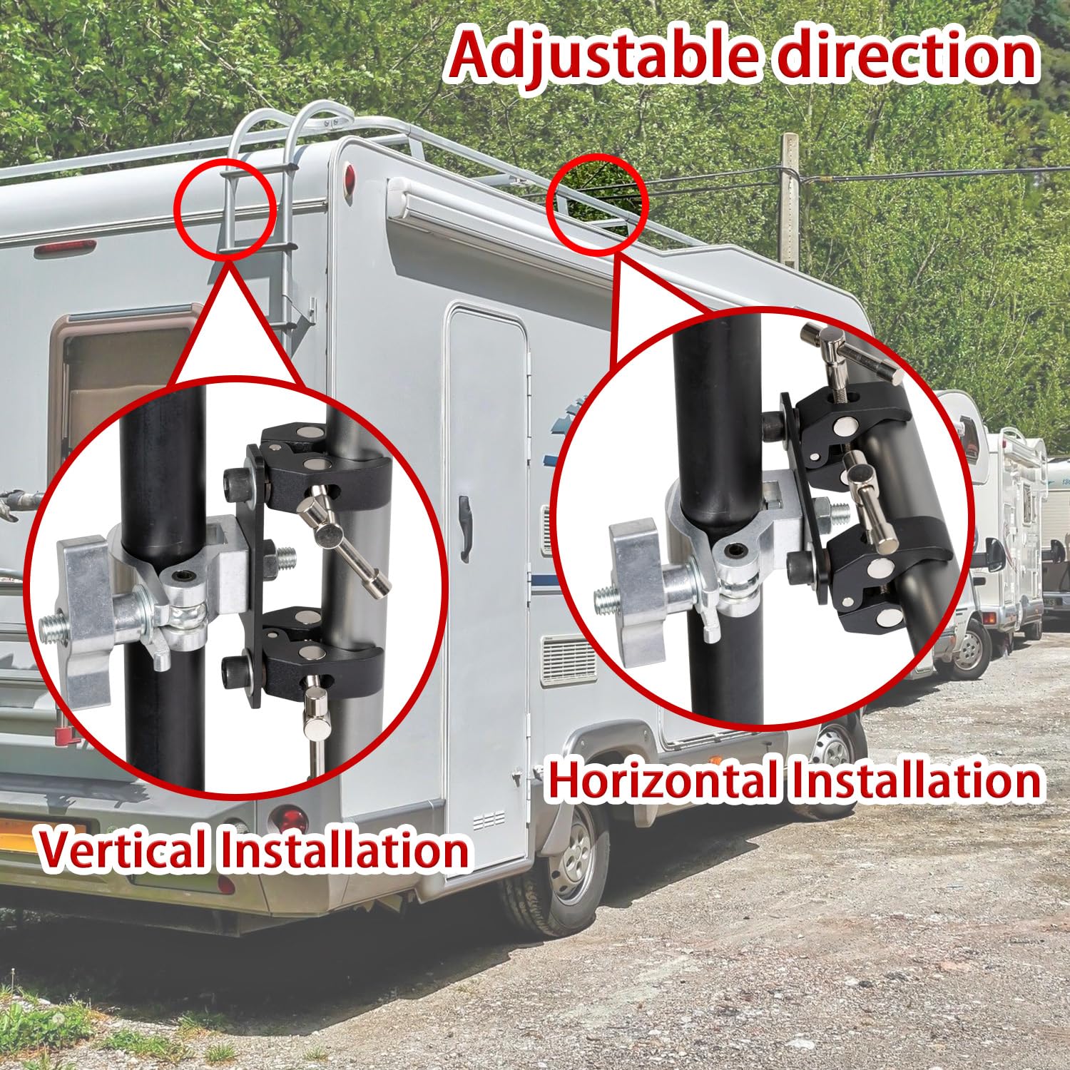 Aspotify Starlink Mount Clamp, Starlink Mounting Kit, Starlink Rv Mount For Starlink Pole Mount, Starlink Roof Mount, Outdoor Po