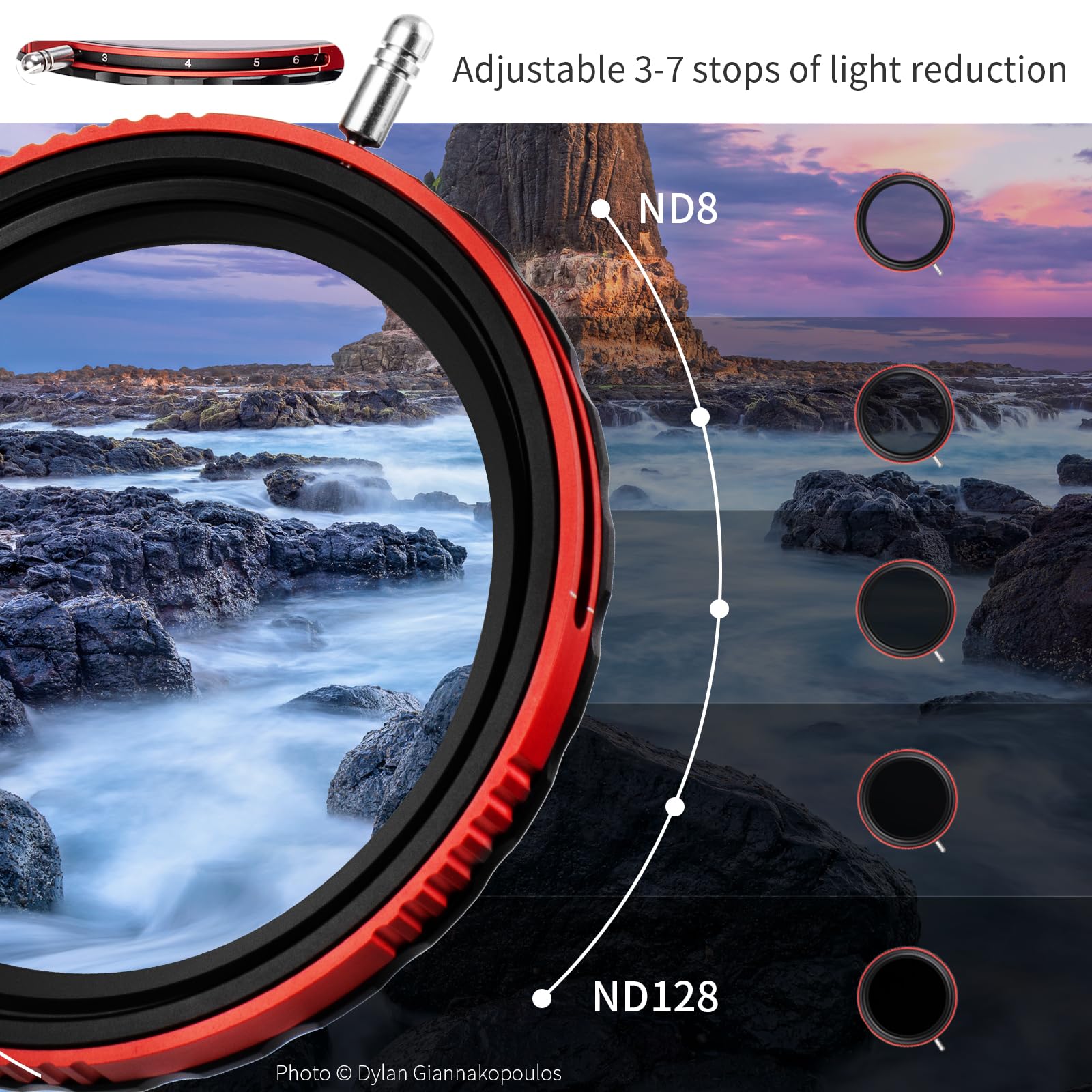 Haida 82Mm Pro Ii Multi-Coating Circular Polarizer + Variable Neutral Density Slr Camera Lens Filter Waterproof Scratch Resistan
