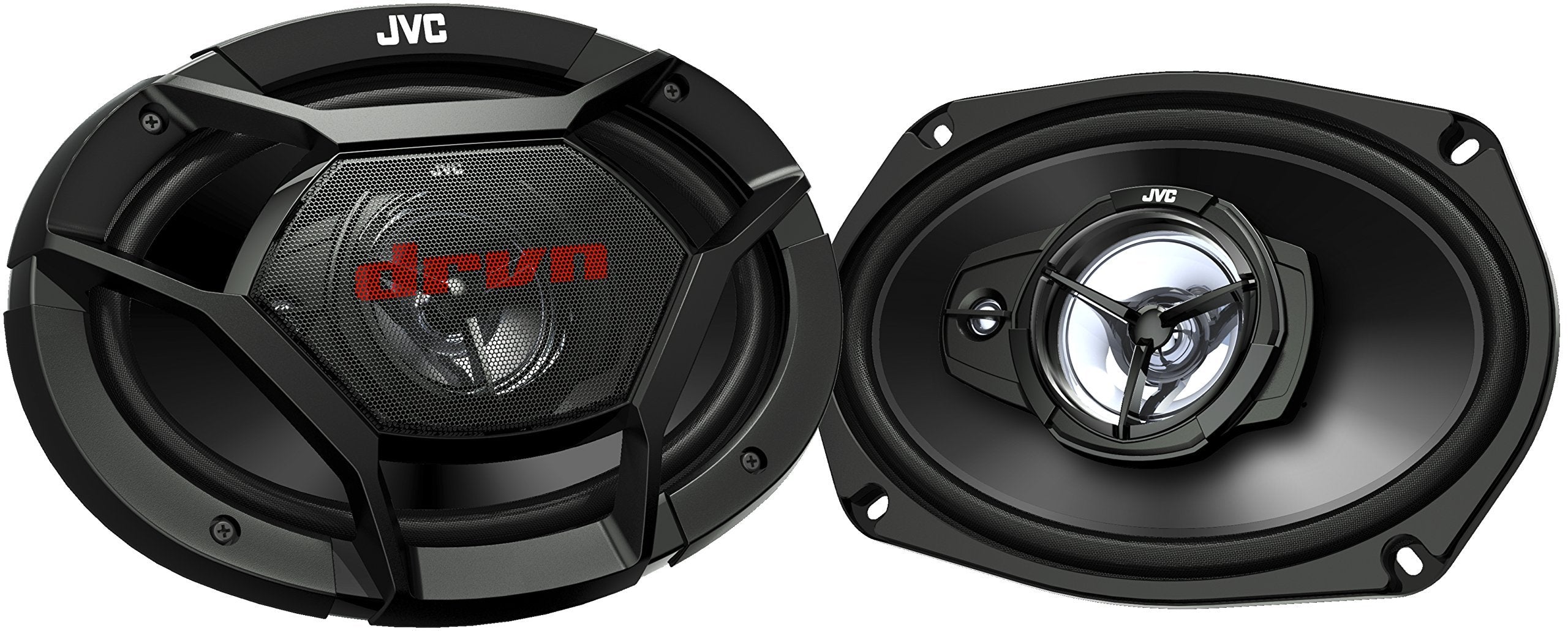 Jvc Cs Dr6930 3 Way Coaxial Speakers, 500W Max Power, Wide Opening Grill, Carbon Mica Cone, Small Design Tweeter Cover, 6'' X 9'