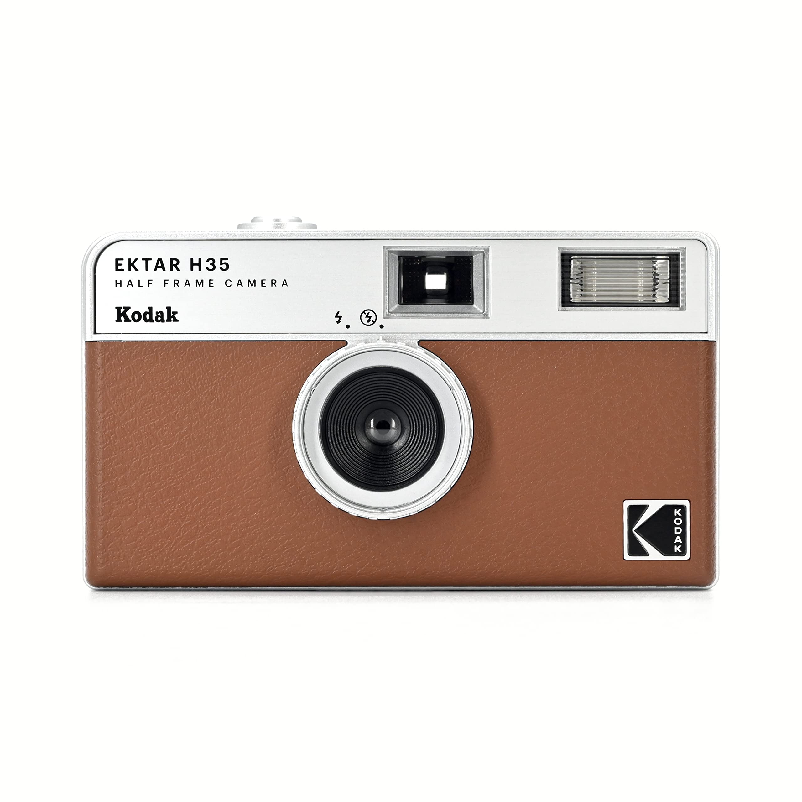 KODAK EKTAR H35 Half Frame Film Camera, 35mm, Reusable, Focus-Free, Lightweight, Easy-to-Use (Brown) (Film & AAA Battery are not