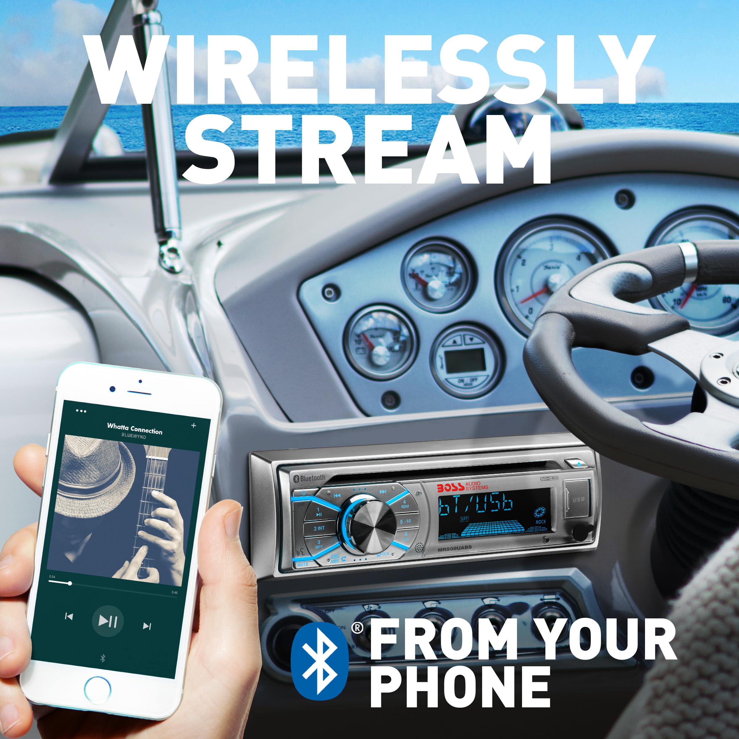 Boss Audio Marine Am/Fm/Cd Receiver With Bluetooth