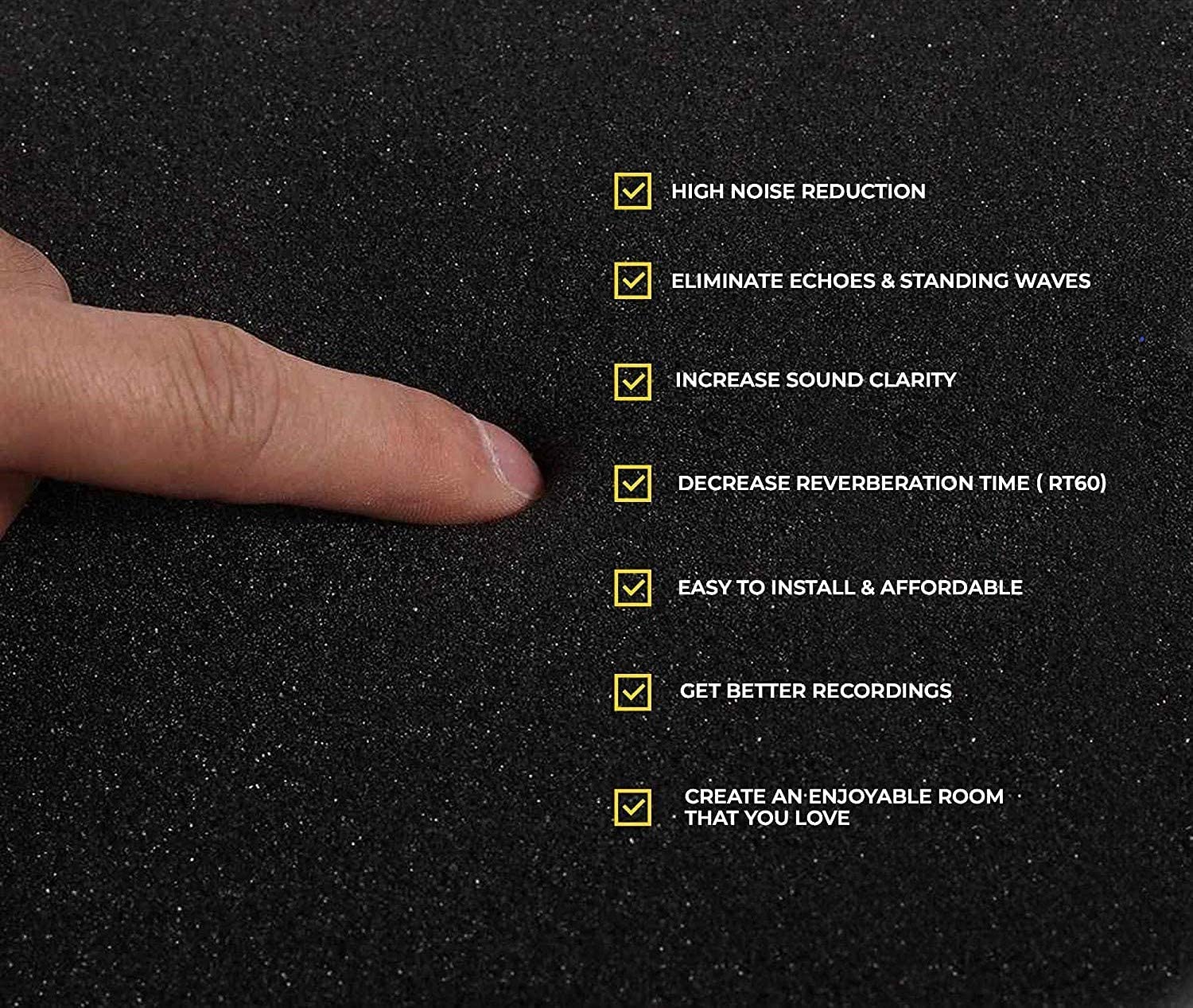 Ydhtdlhc 52 Pack Sound Proof Foam Panels For Walls Studio Equipment Foam 12 ; X12   ;X1?; Sound Insulation Cotton