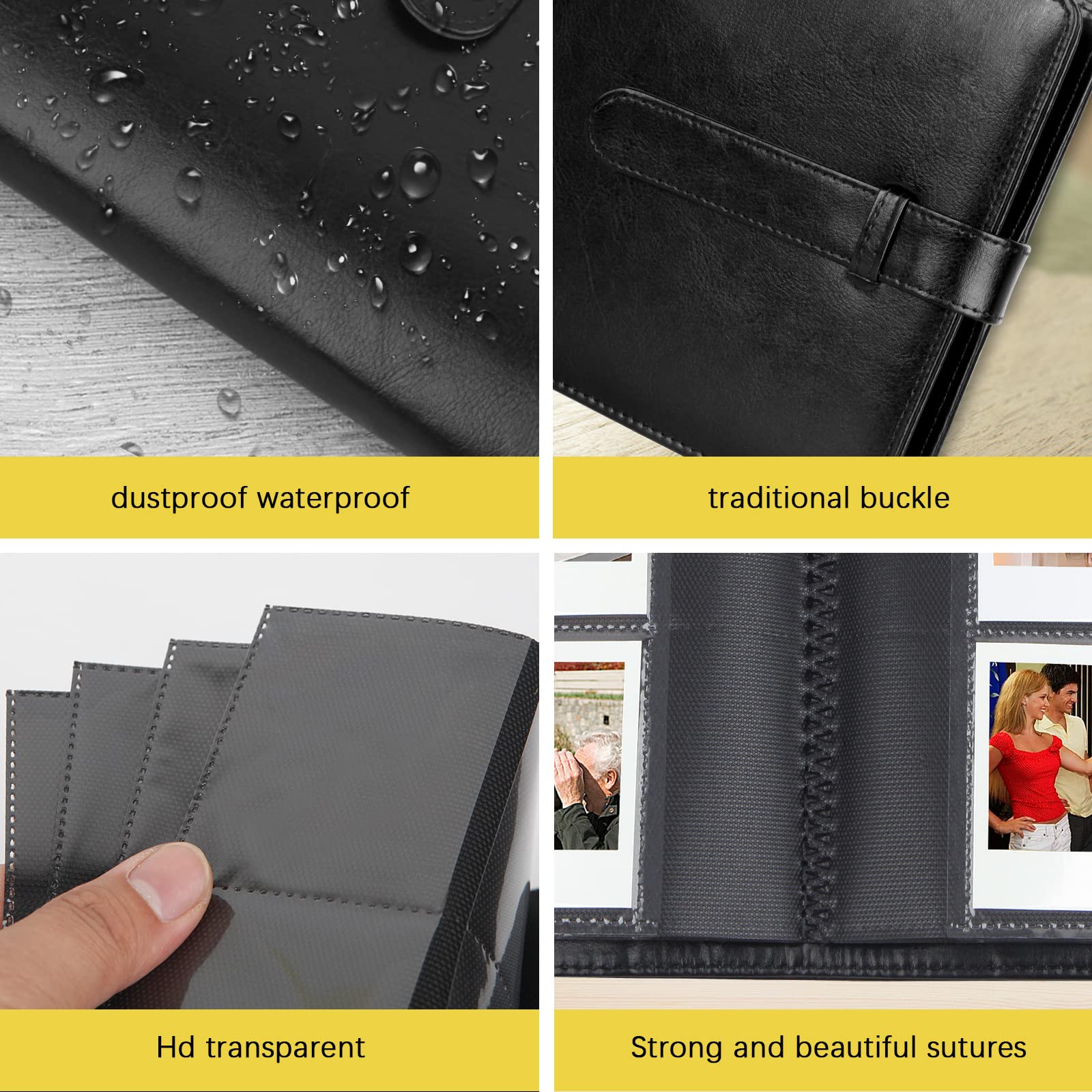 256 Photos Album For Polaroid Go Everything Box Camera And Instant Film,Polaroid Go Photo Album Book (Black)