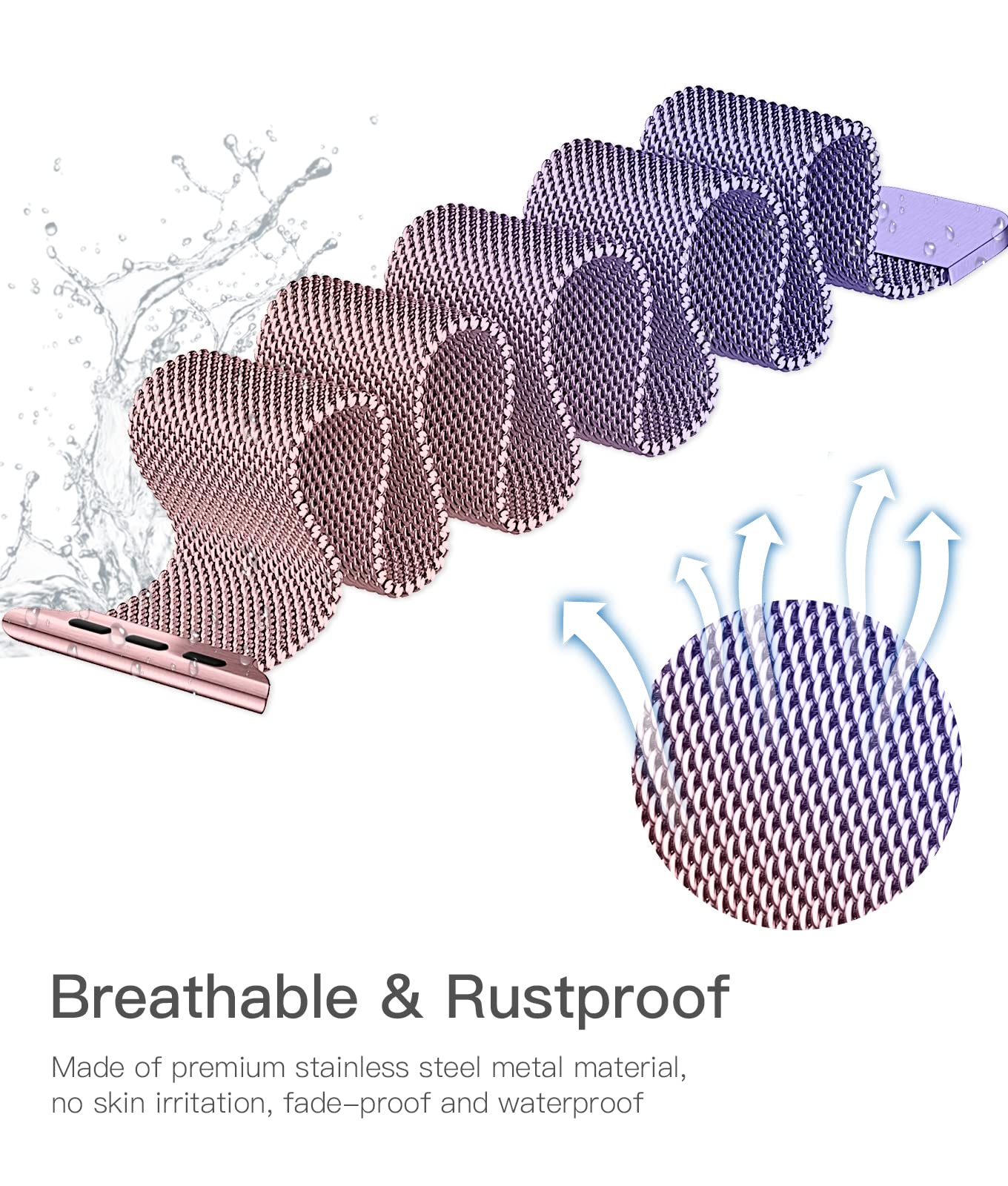 Rabini Compatible For Metal Apple Watch 10 7 8 9 Bands Ultra 49Mm Se 46Mm 44Mm 45Mm 42Mm 38Mm 40Mm 41Mm Iwatch Series 6 5 4 3 2