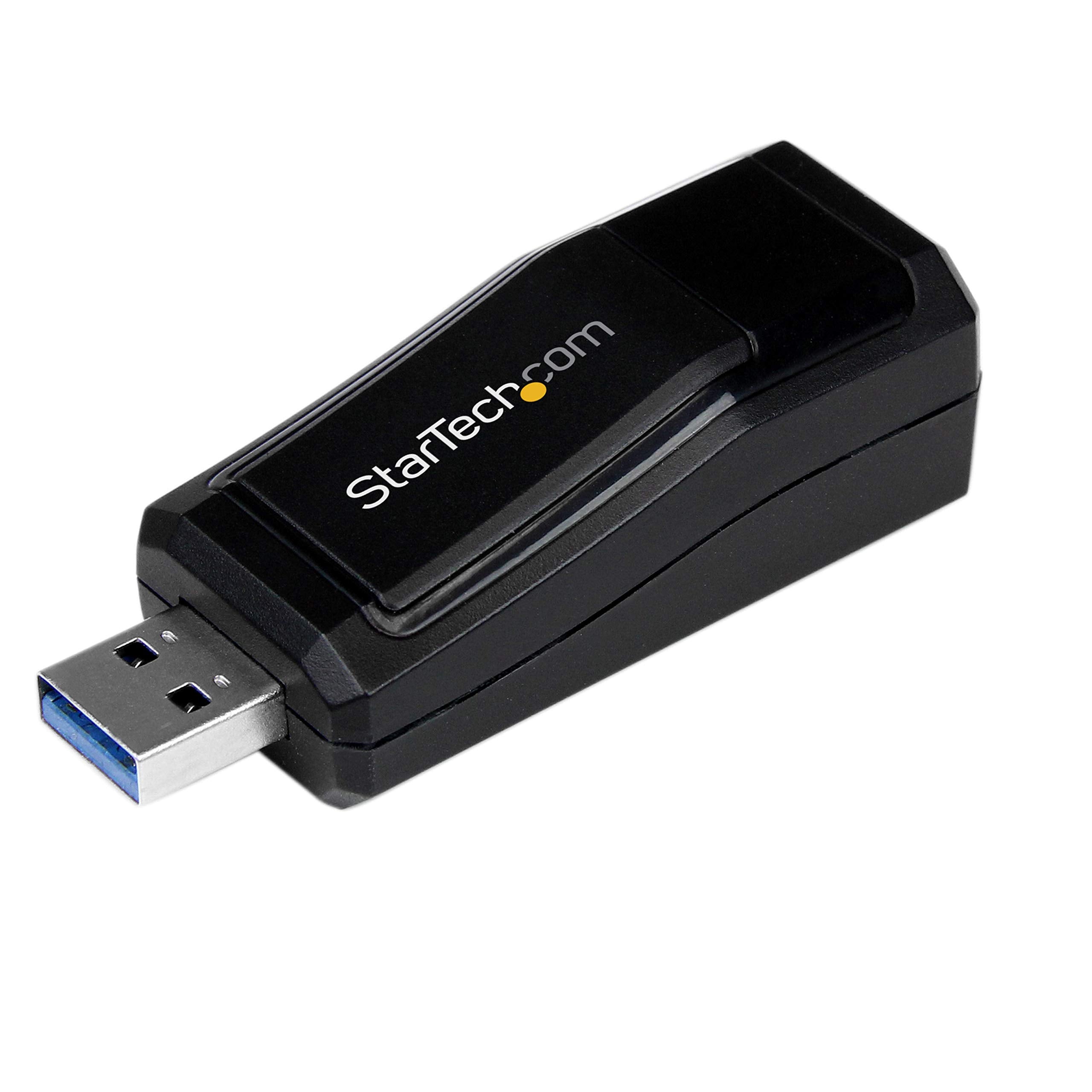 StarTech.com USB 3.0 to Gigabit Ethernet NIC Network Adapter   10/100/100 Mbps Network Adapter   USB to Ethernet LAN Adapter   USB to RJ45 (USB31000NDS)