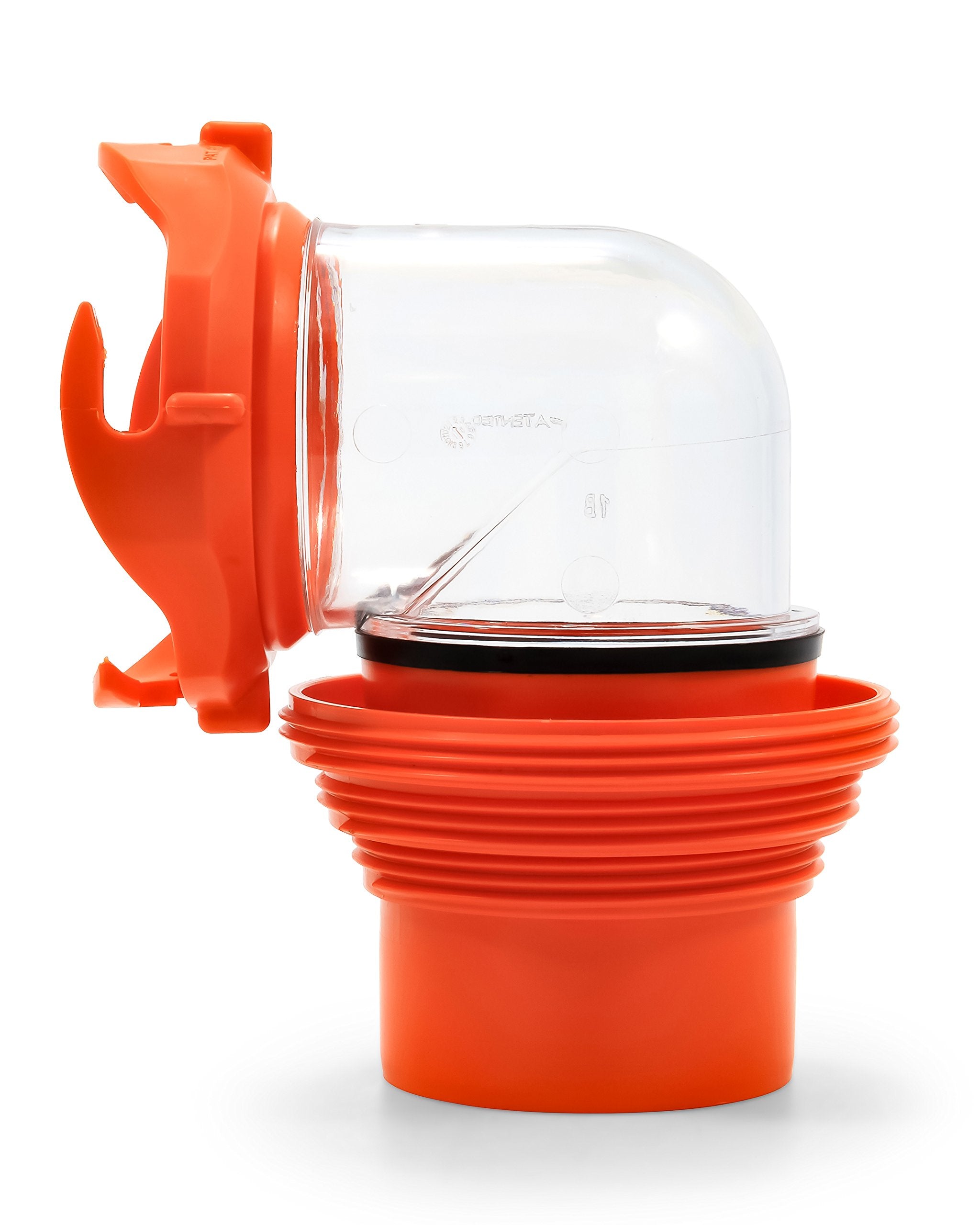 Camco Rhinoflex Clear Rv Sewer Hose Elbow With 4-In-1 Adapter - Features A 360-Degree Fitting Rotation And Built-In Gasket For O,WBAUVB01N5H2FCE
