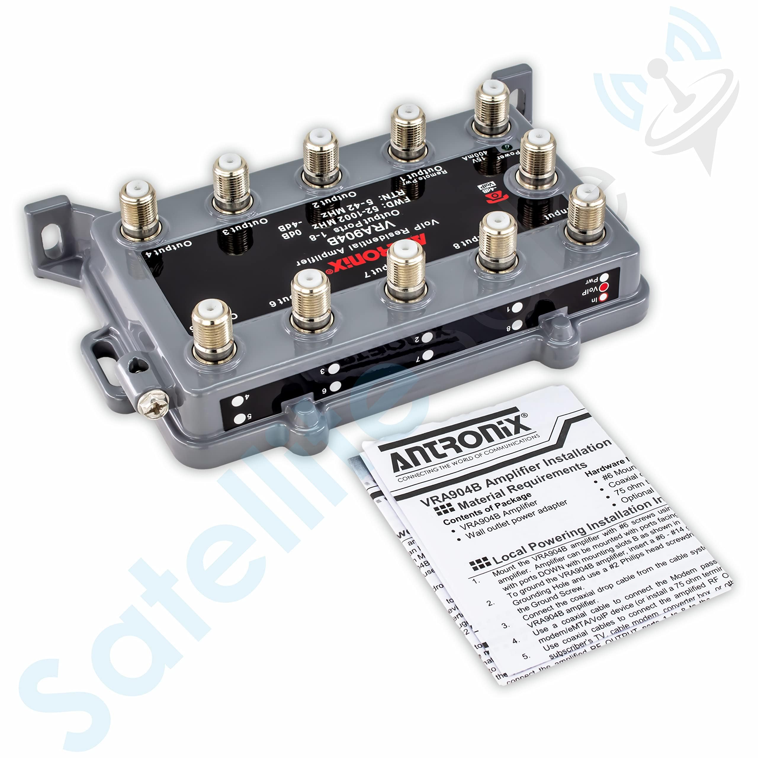 Satellitesale Antronix Vra904B/Acp 75Ohm Voip Integrated Residential Amplifier 8+1P Kit