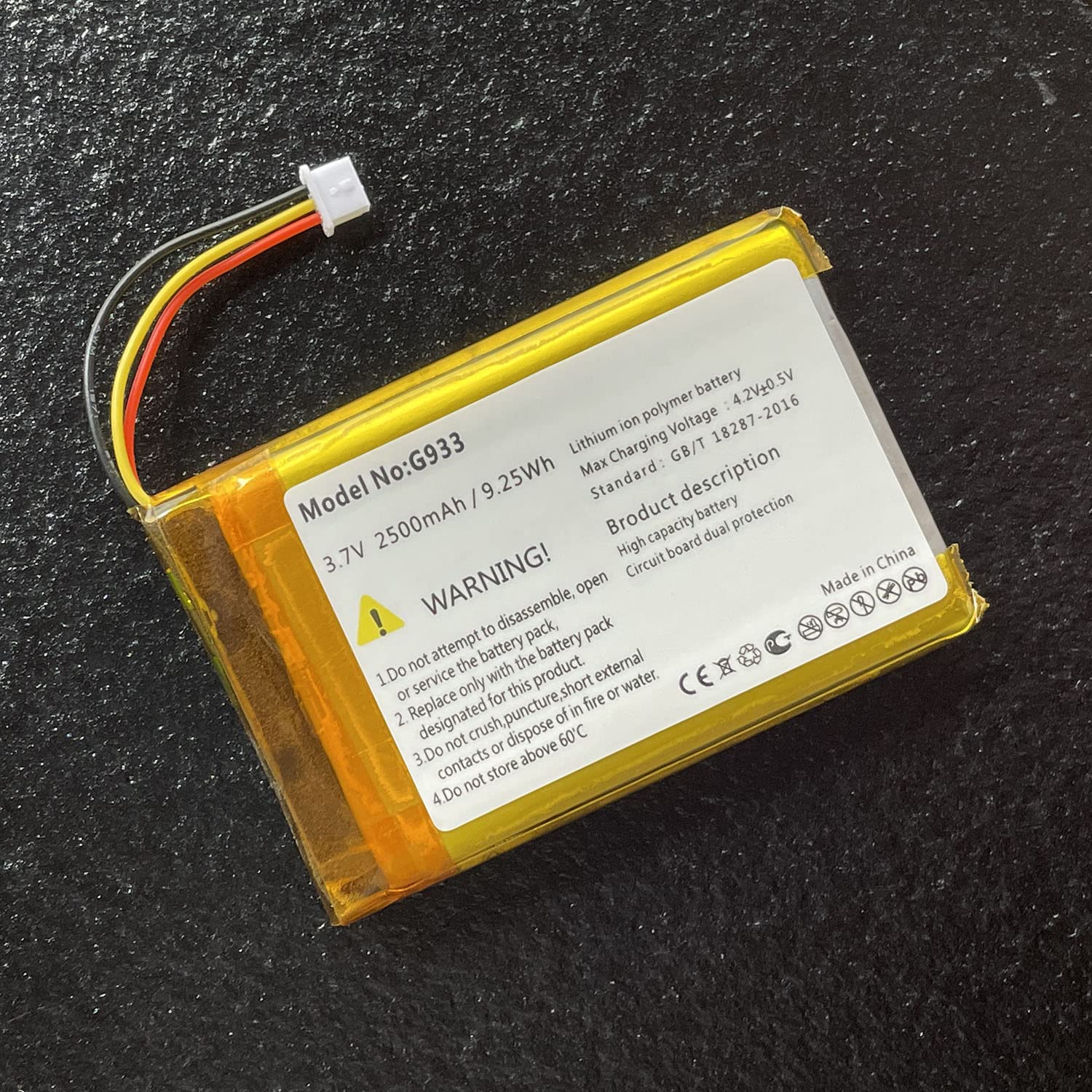 Wrumi 2500Mah 533 000132 For Logitech Battery G933, G933S, G533, G533S, G935 Headset Battery