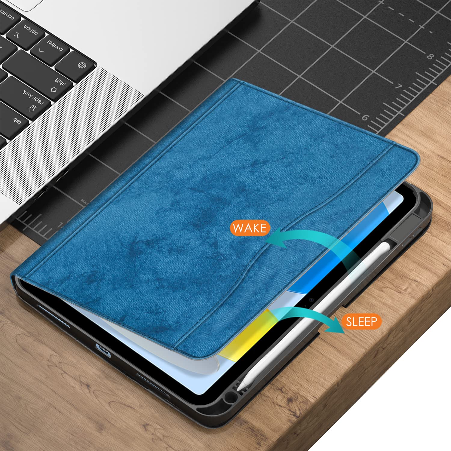 Dingguagua For Ipad 10Th Generation Case 10.9 Inch 2022 With Pencil Holder,(Model: A2696 /A2757 / A2777 Pu Leather Smart Cover A