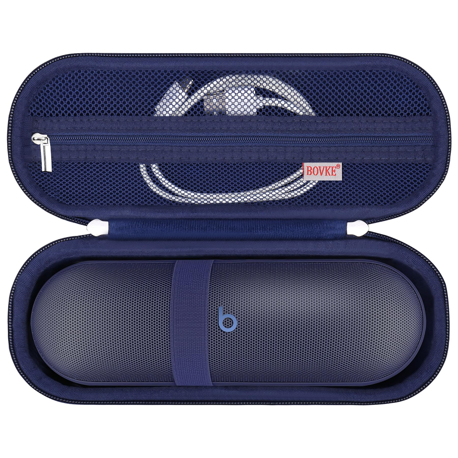 BOVKE Carrying Case for Beats Pill - Portable Bluetooth Speaker, New Beats Pill Wireless Speaker Travel Holder Bag with Extra Me