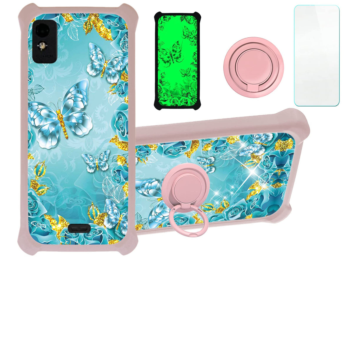 Jioeuinly Blu Studio Mini 2023 Case Compatible With Blu Studio Mini 2023 Phone Case Cover With Tempered Glass Screen Protector]H