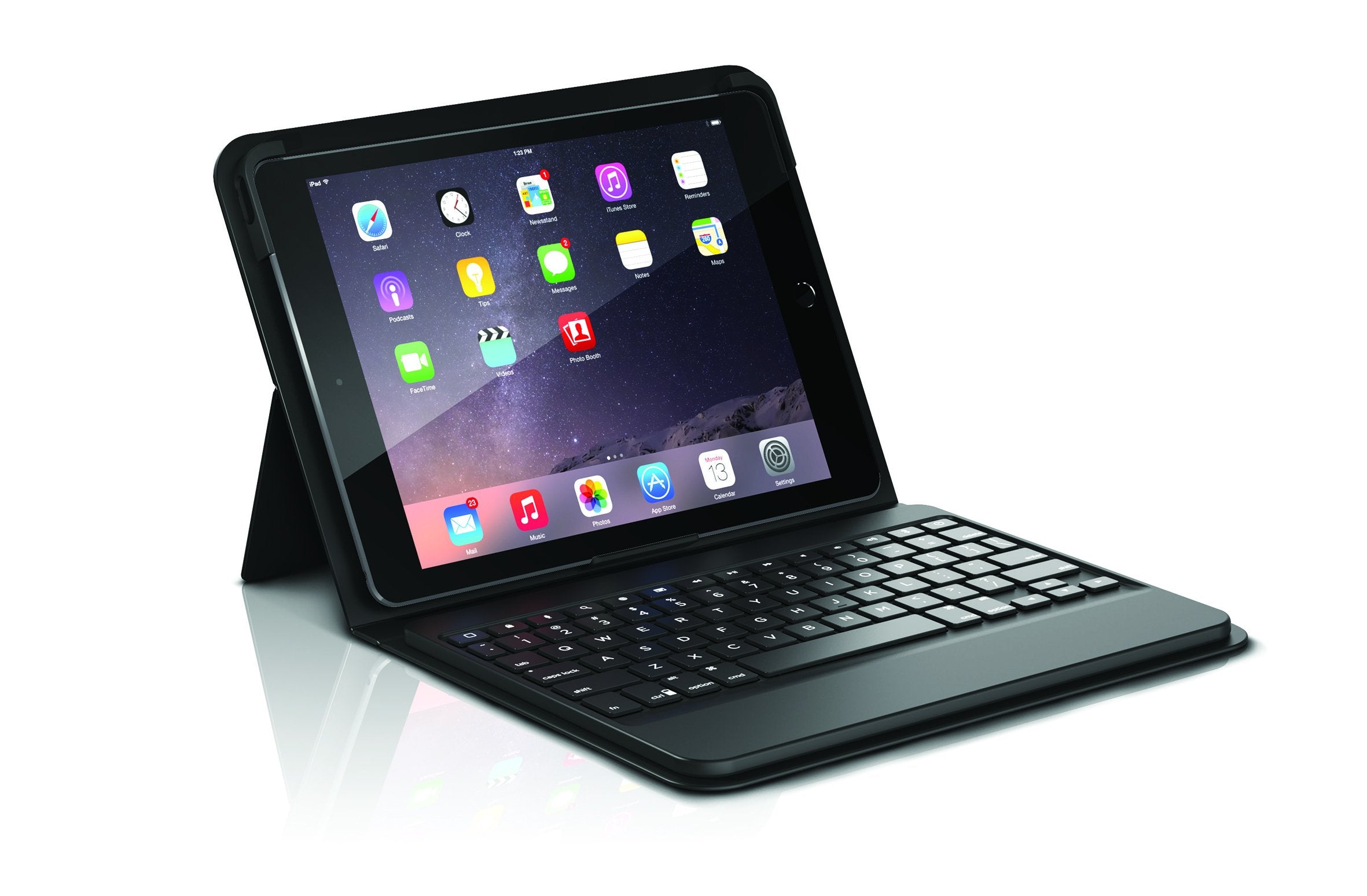 Zagg Id8Bsf-Bb0 Messenger Folio Case And Non-Backlit Bluetooth Keyboard For Apple Ipad Pro 9.7, Ipad 9.7, Ipad Air And Ipad Air