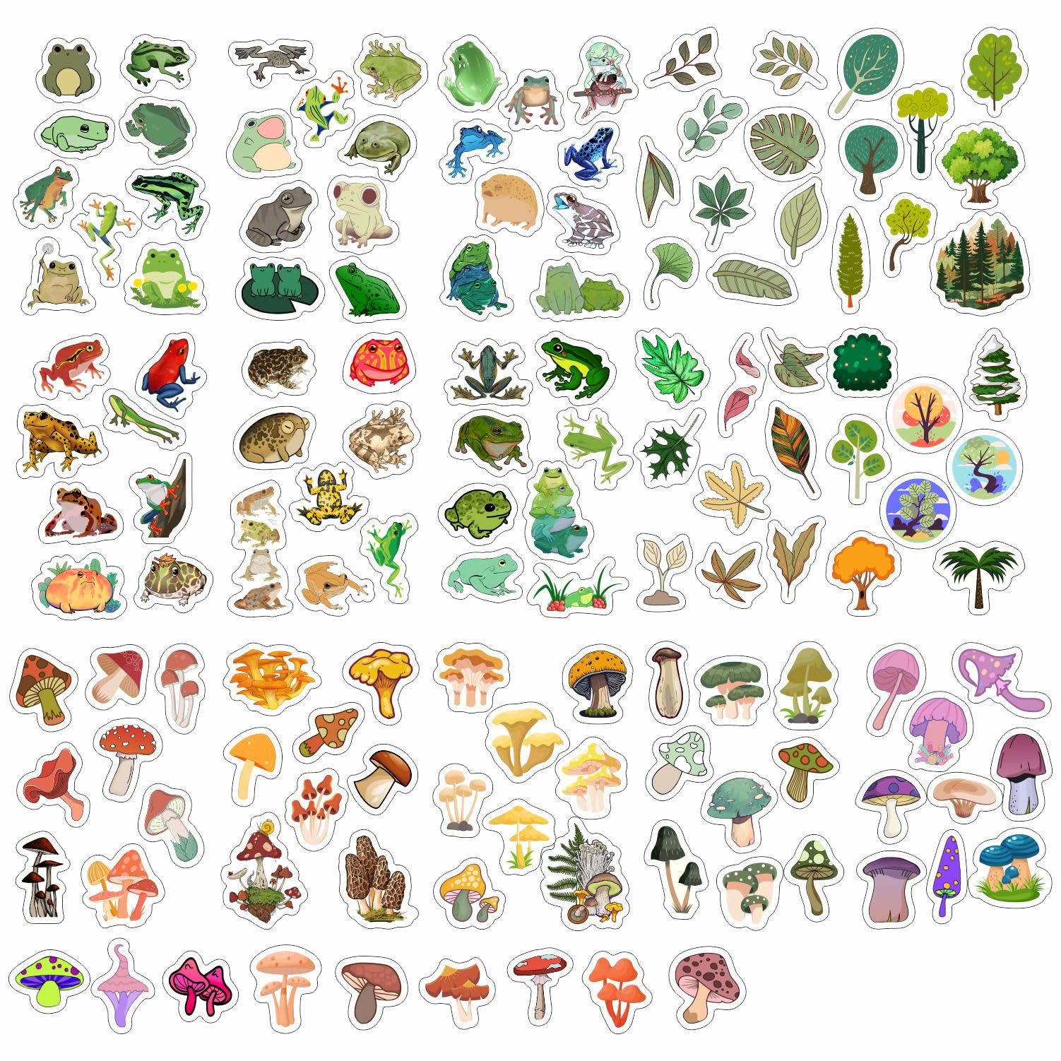 Nature Stickers   Flowers, Mushrooms, Leaves, Plants, Insects & Bugs Stickers, Gifts, Nature Party Decoration & Favors