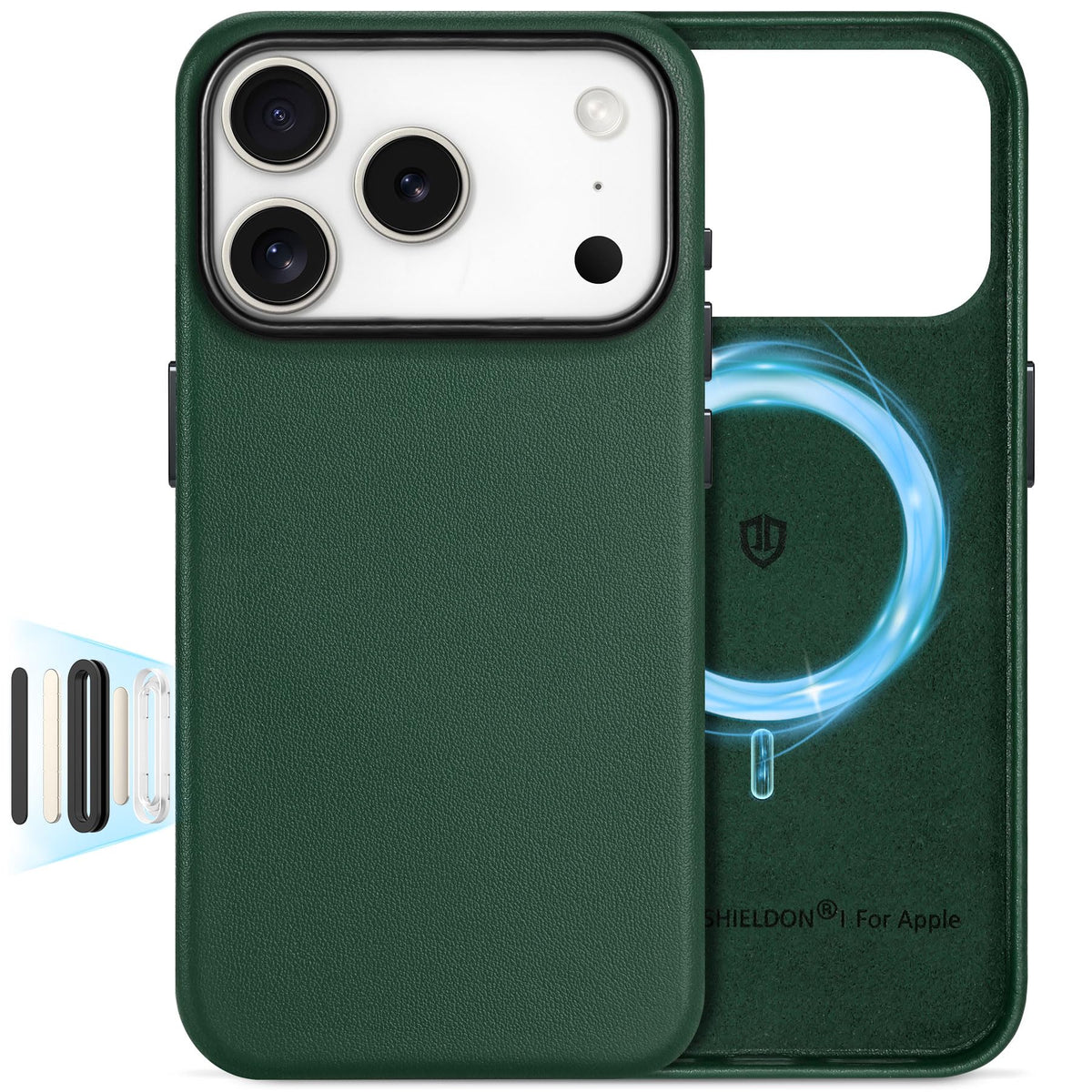 SHIELDON Leather Case for iPhone 17 Pro Evergreen – Electroeshop
