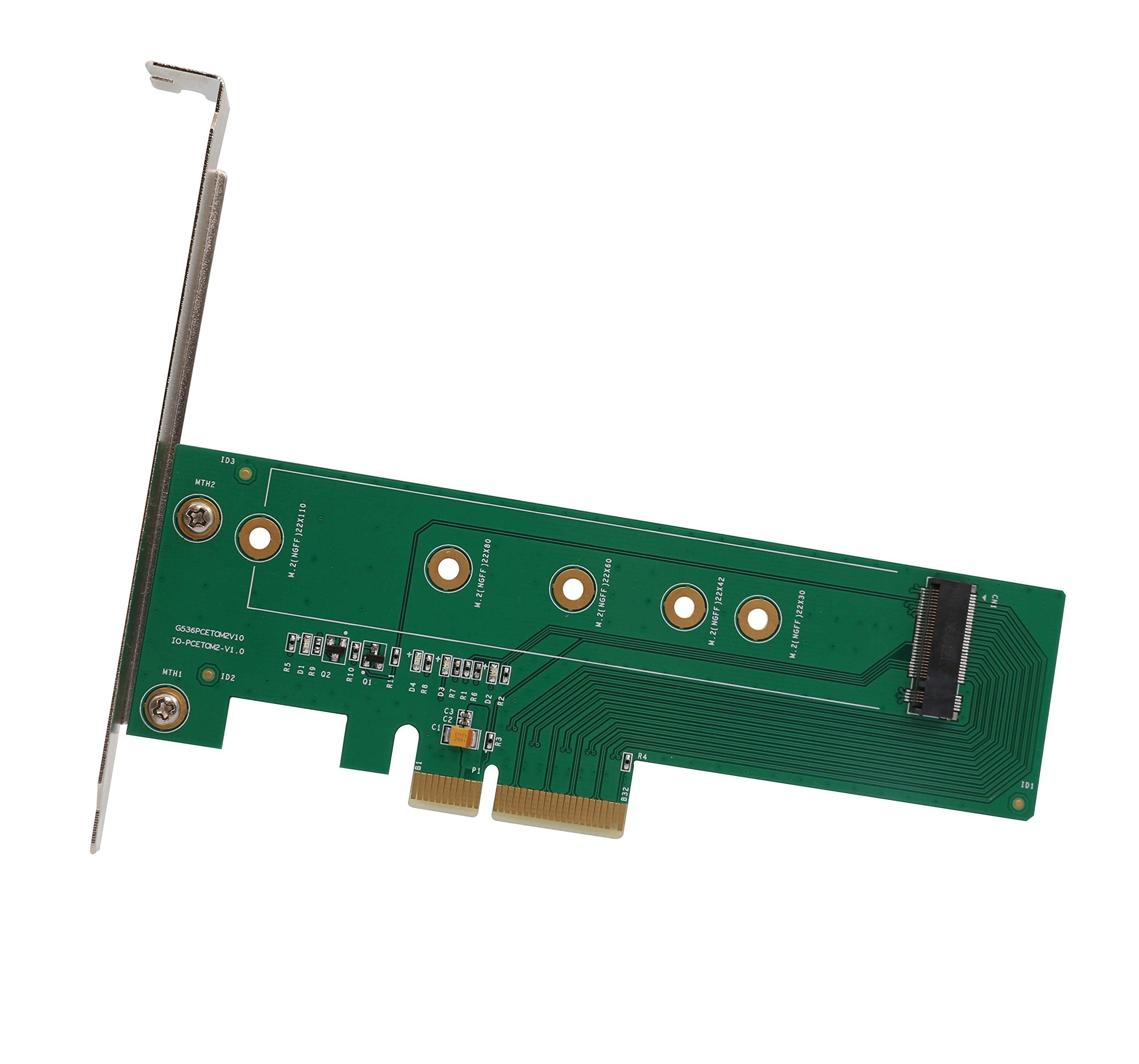 I/O Crest M.2 NGFF PCIe SSD to PCI Express 3.0 x4 Host Adapter Card - Support M.2 M-Key PCIe (NVMe or AHCI) Type 22110, 2280, 22