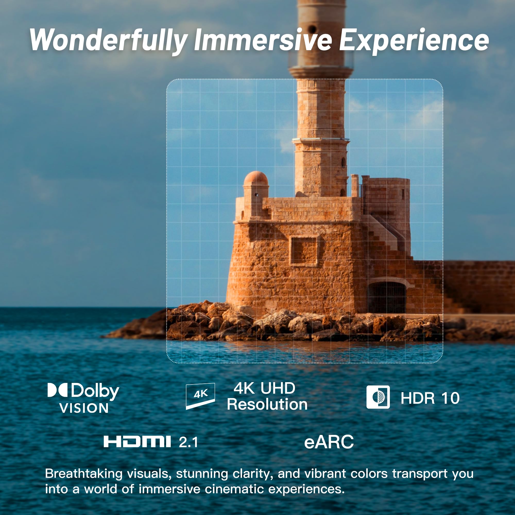 Fpd 75 Inch Smart Tv, 4K Led Google Tv With Google Play Built In Google Cast, Hdr 10, Dolby Atmos & Vision Memc, Voice Assistant