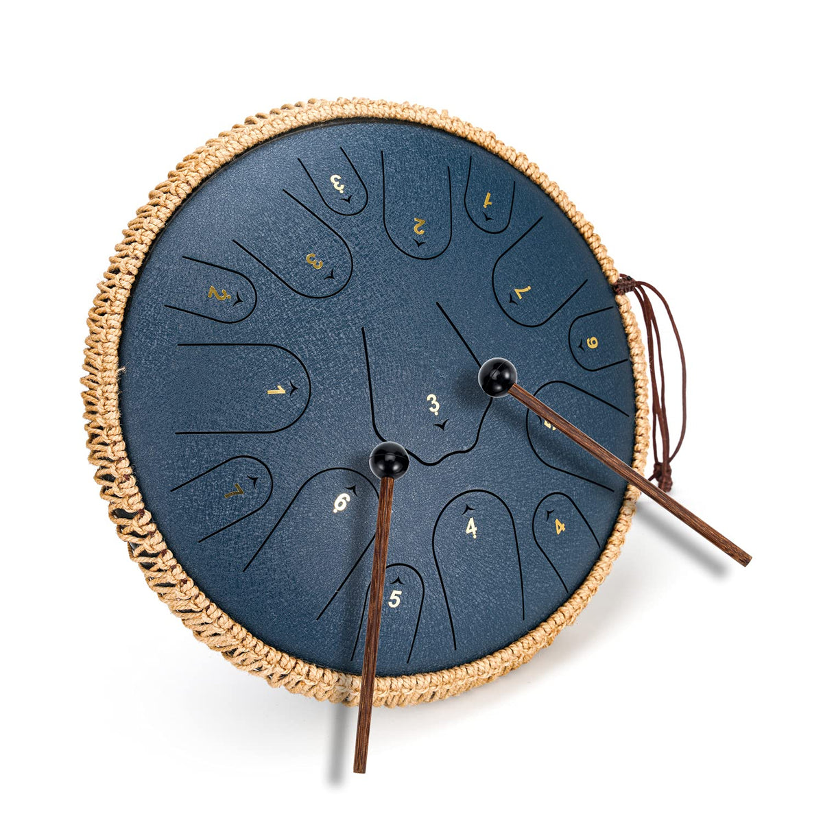 Chunfeng Steel Tongue Drum 14 Inches 15 Notes Balmy Drum Healing Drum,C Major,Gift For All Ages,Pure Sound Quality,With Drum Mal