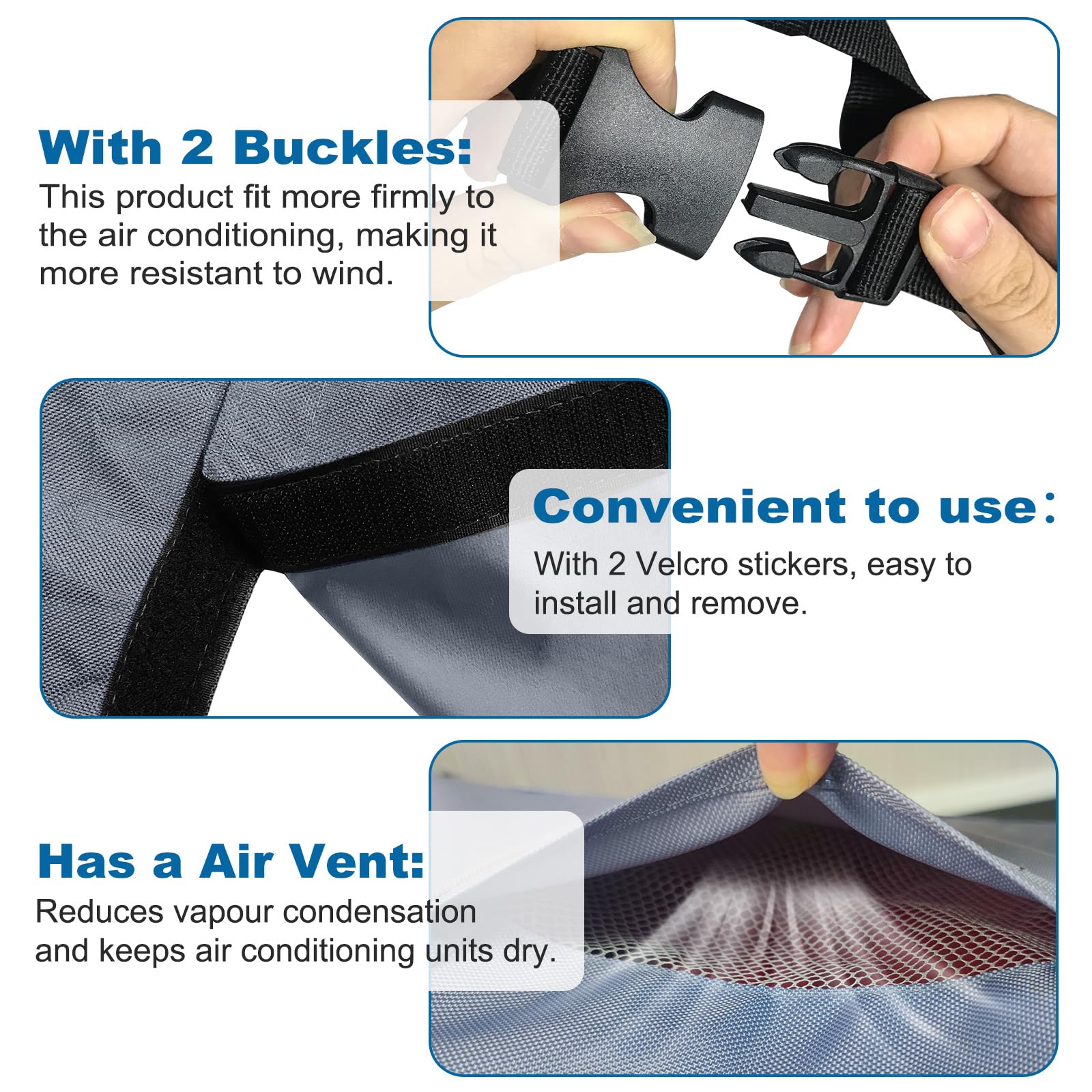 Akefit Air Conditioner Cover For Outside, Heavy Duty Waterproof Ac Defender With Durable Oxford Fabric A/C Cover For Outside Uni