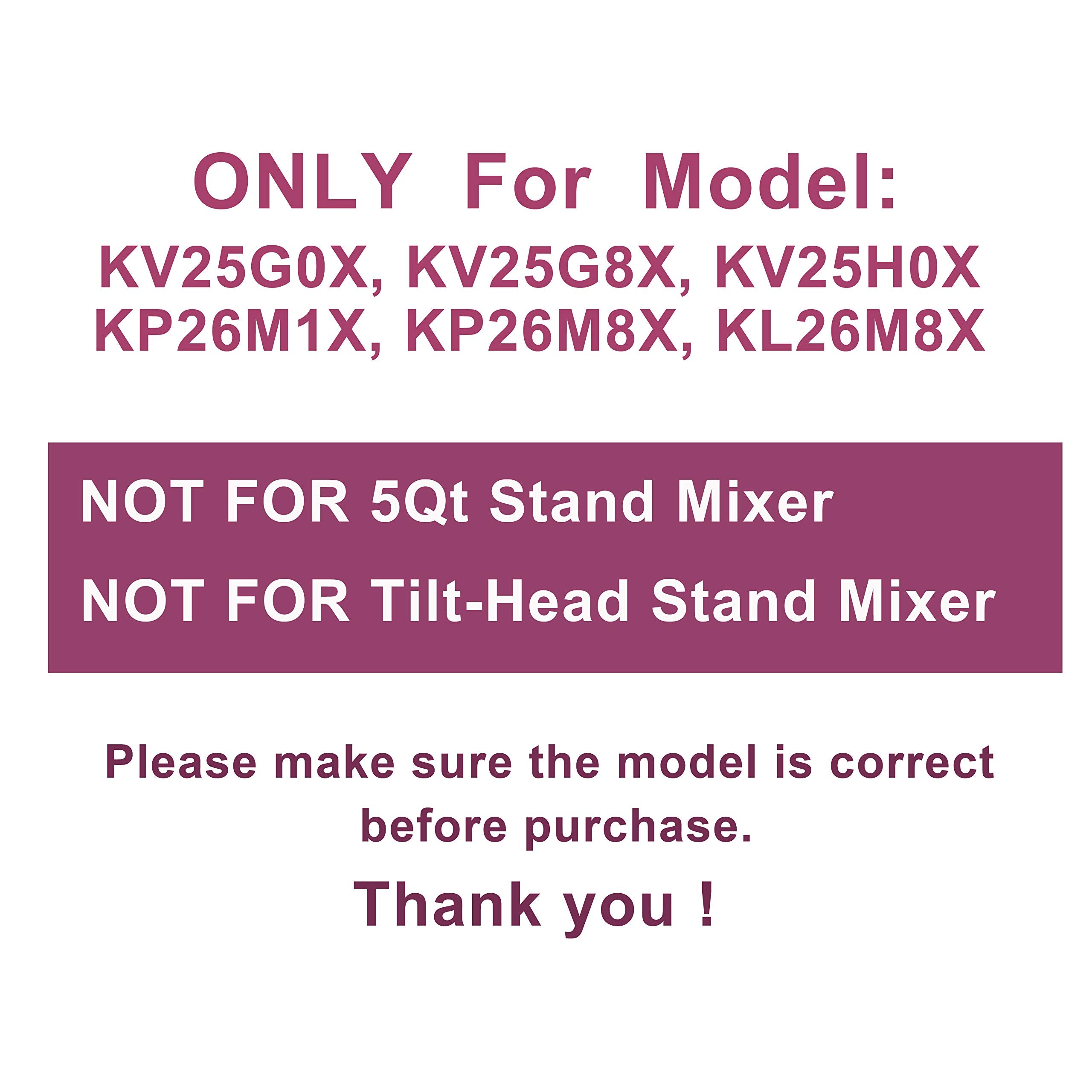Spiral Dough Hook Replacement For Kitchenaid 5Plus & 6Qt Bowl Lift Stand Mixers, Rustproof & Easy Clean, Efficient Kneading For