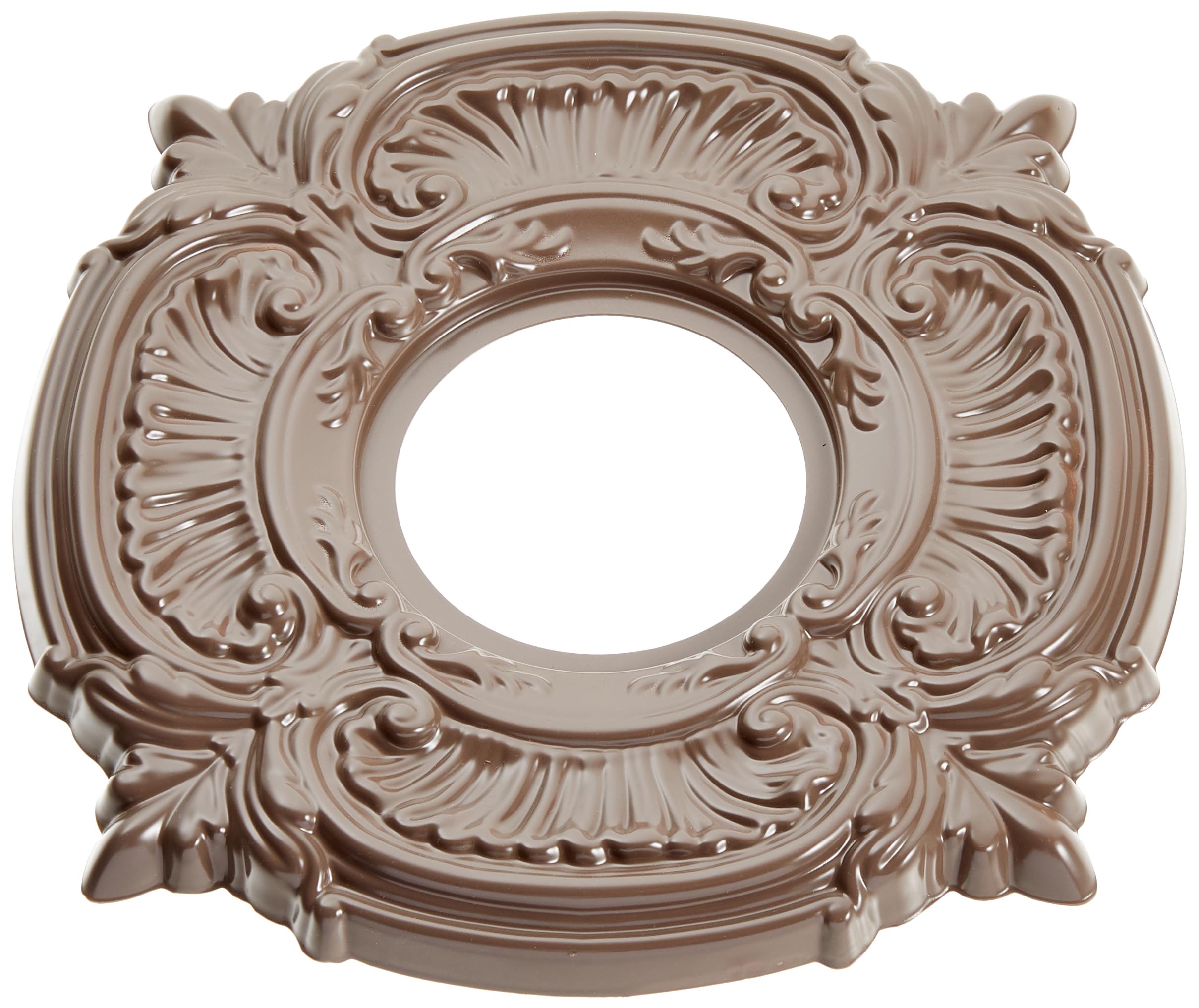 Ekena Millwork Cmp10Atglg Attica Thermoformed Pvc Ceiling Medallion (Fits Canopies Up To 4 1/8''), 10''Od, Ultracover Satin Lond
