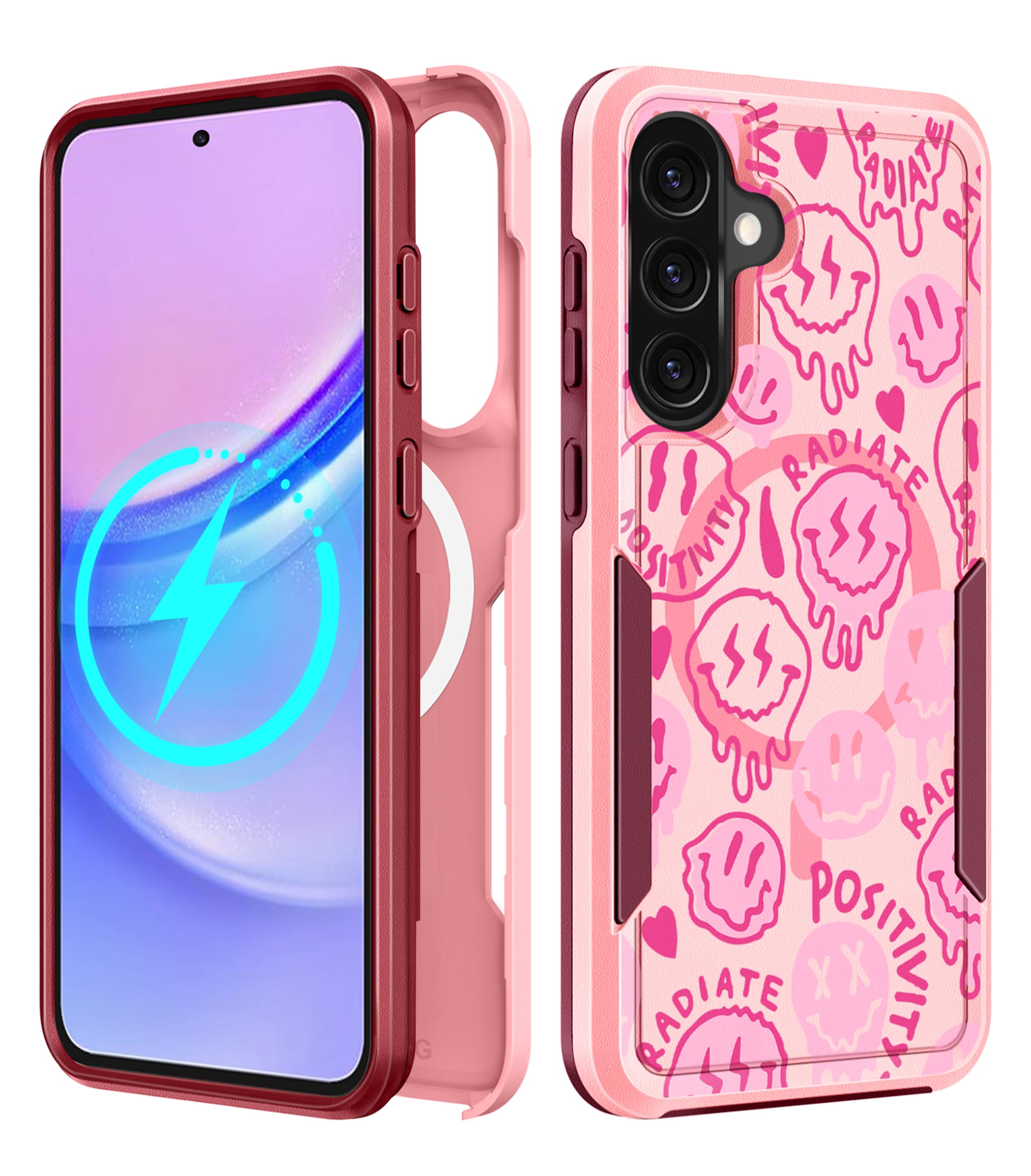 LISEVO for Samsung Galaxy A36 5G Phone Case - Compatible with MagSafe Women Girls Cute Magnetic Protective Cover Girly Unique Fa
