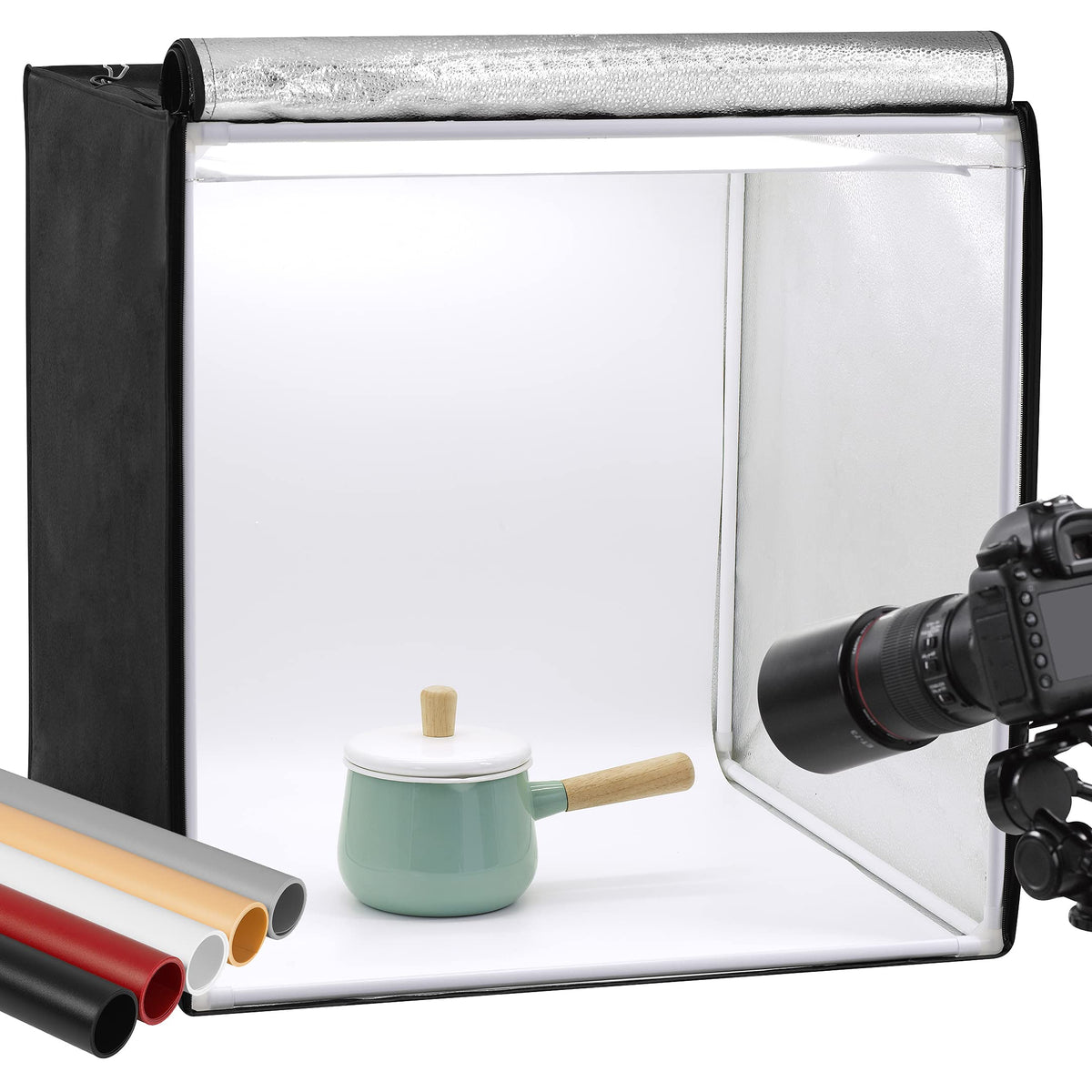 Finnhomy 24X24 Photo Box Professional Portable Photo Studio Photo Light Studio Photo Tent Light Box Table Top Photography Shooti