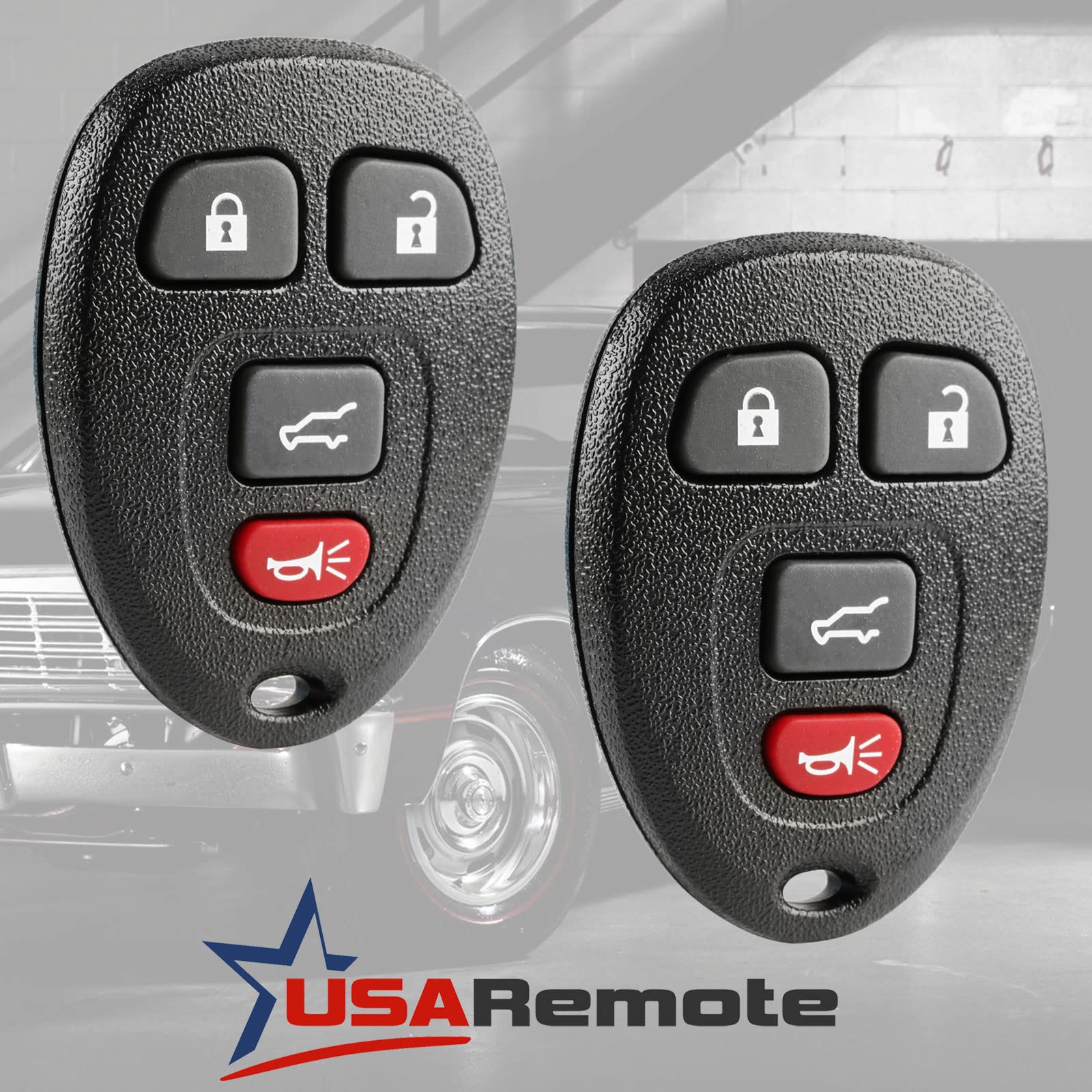 Car Key Fob Keyless Entry Remote With Ignition Key Fits Chevy, Cadillac, Gmc, Buick, Saturn (Ouc60270, Ouc60221), Set Of 2